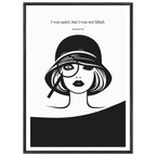 Mansfield Park Quote Print – "I was quiet, but I was not blind" Wall Art Poster - INK & FRAME STUDIO