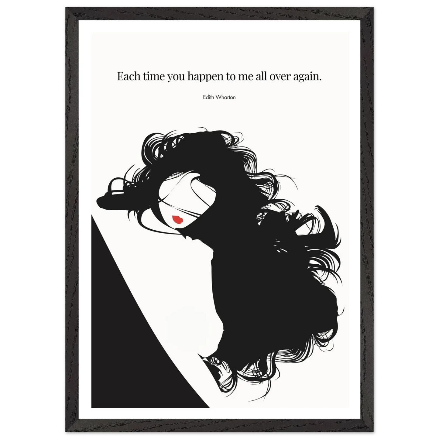 Edith Wharton Quote Print – "Each time you happen to me all over again" Wall Art Poster - INK & FRAME STUDIO