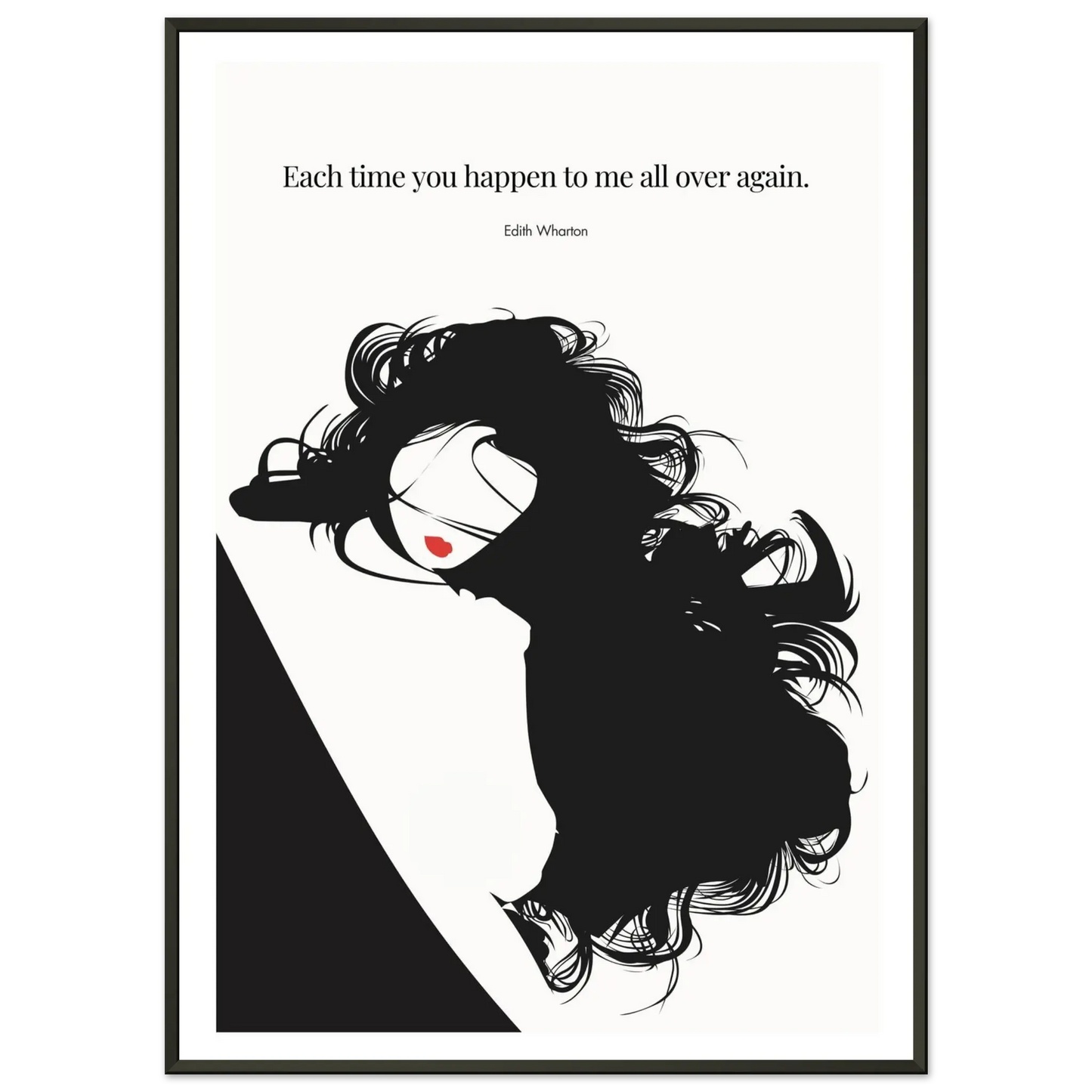Edith Wharton Quote Print – "Each time you happen to me all over again" Wall Art Poster - INK & FRAME STUDIO