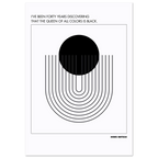 Henri Matisse minimalist abstract geometric poster in black and white, featuring inspirational quote, perfect for modern home or office decor.