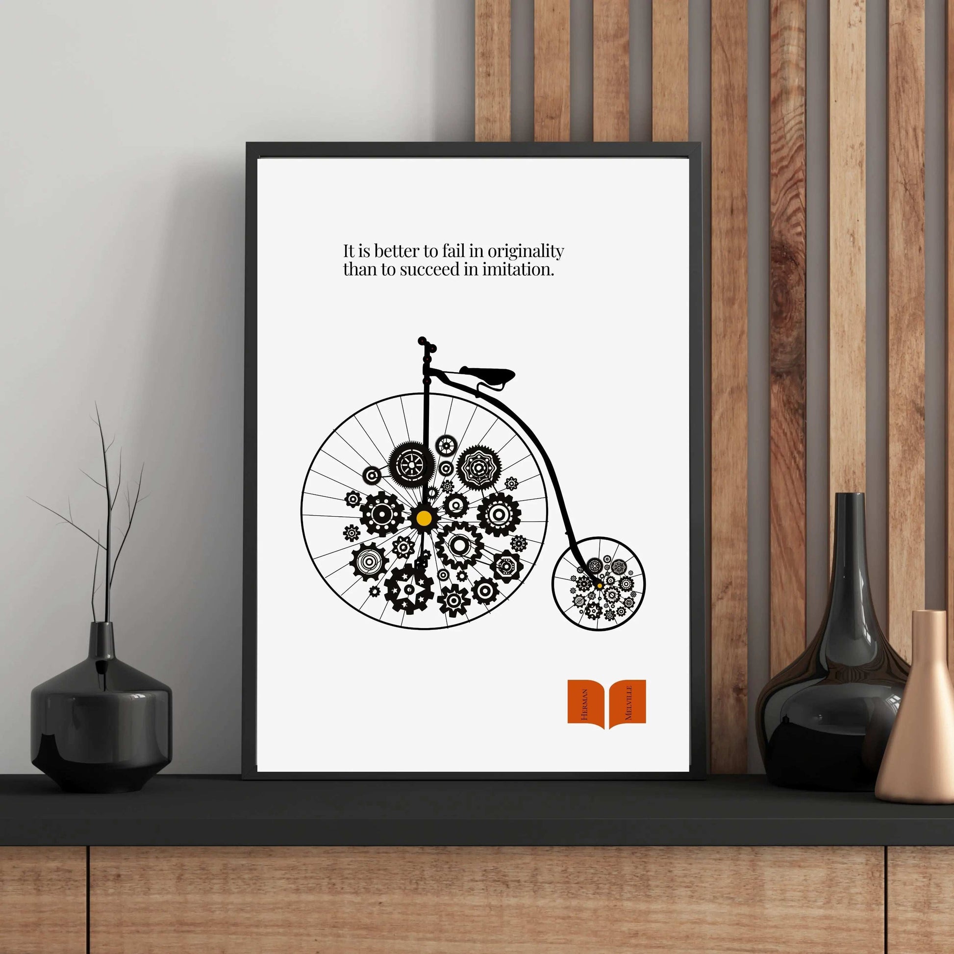 Herman Melville Famous Quote Print  Print Material INK & FRAME STUDIO