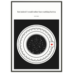 Jane Austen Quote Poster | Starry Night Teacup Art Print - INK & FRAME STUDIO
