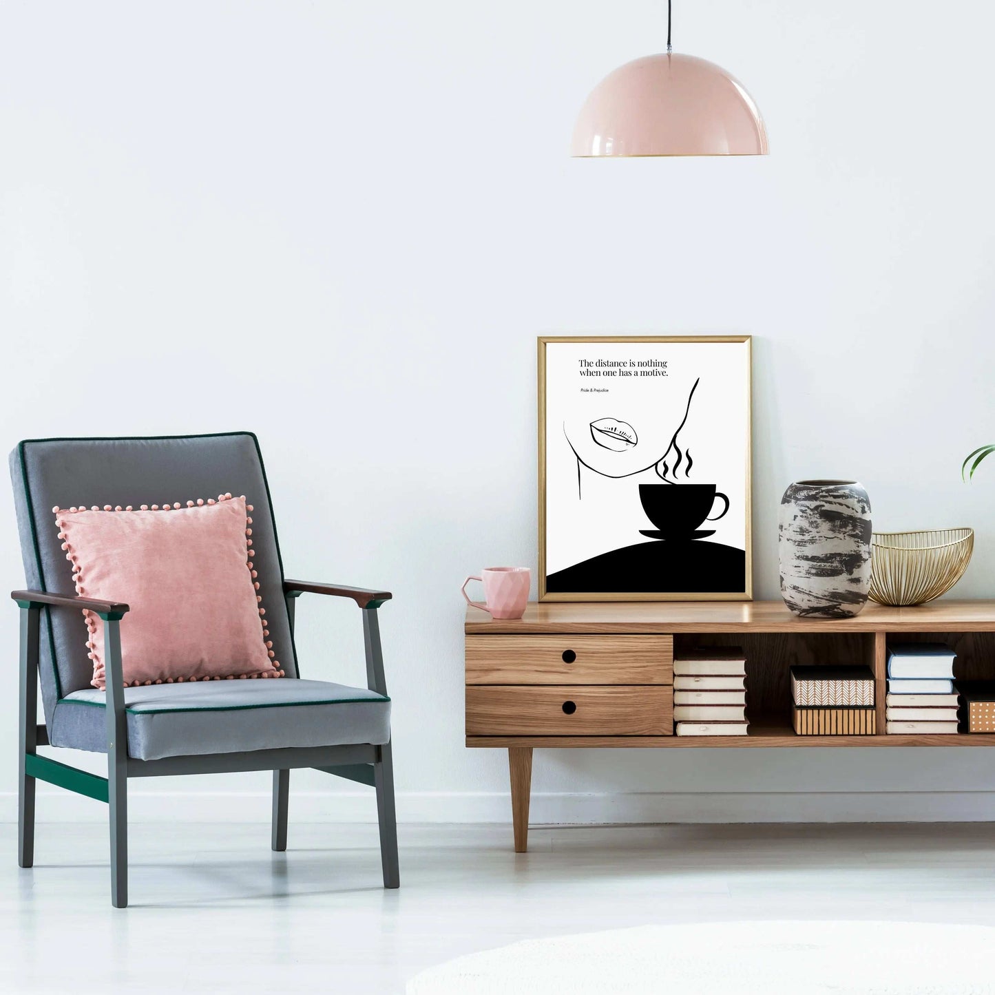 Jane Austen Quote-  Pride & Prejudice Minimalist Poster  Print Material INK & FRAME STUDIO