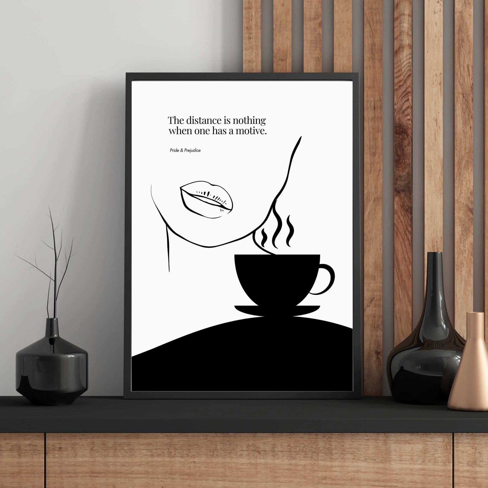 Jane Austen Quote-  Pride & Prejudice Minimalist Poster  Print Material INK & FRAME STUDIO