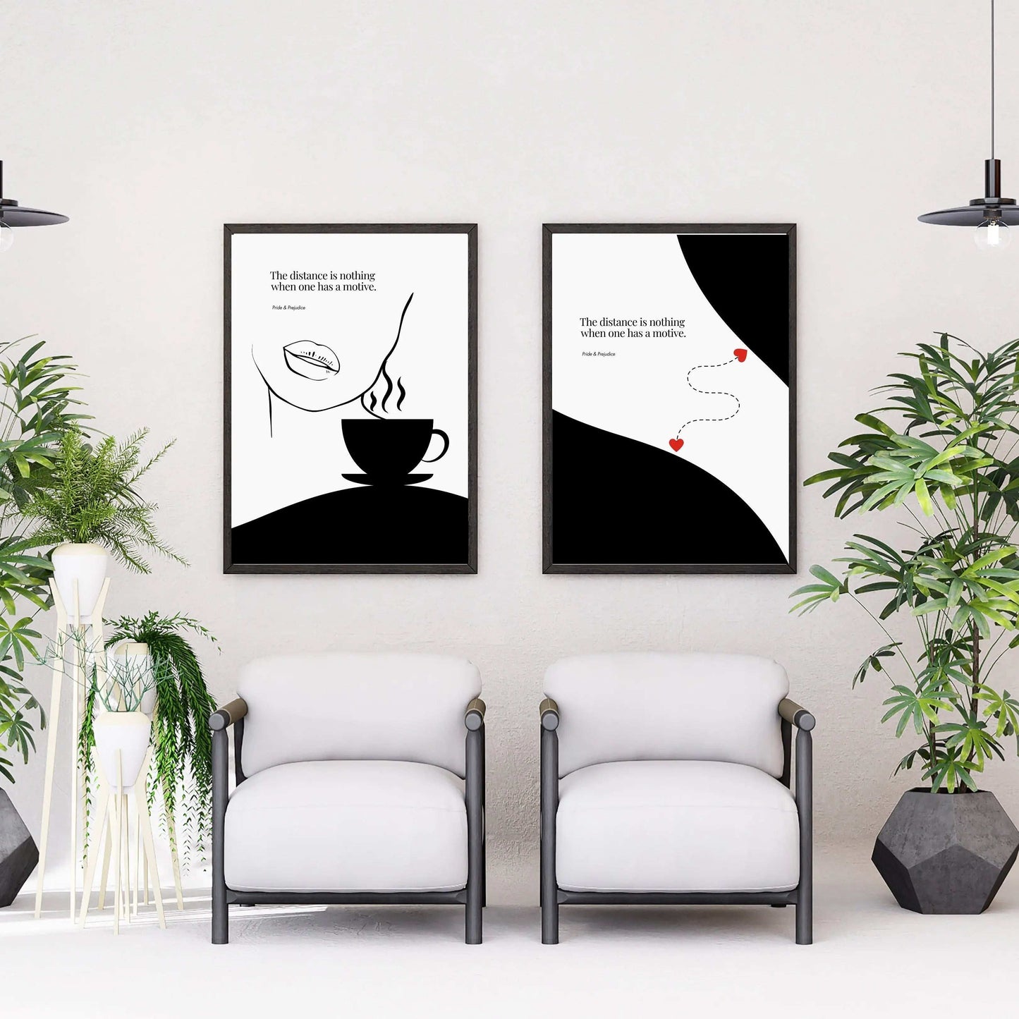 Jane Austen Quote - Pride & Prejudice Minimalist Poster  Print Material INK & FRAME STUDIO