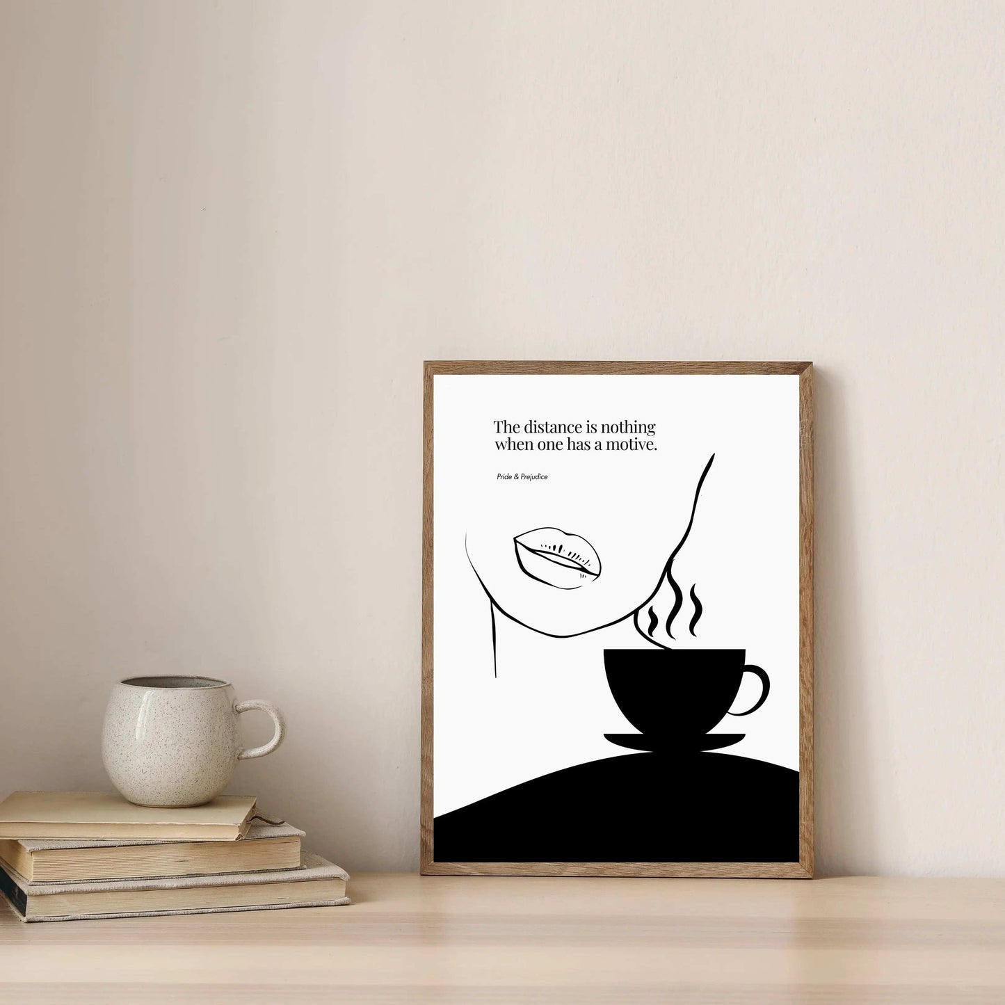 Jane Austen Quote-  Pride & Prejudice Minimalist Poster  Print Material INK & FRAME STUDIO