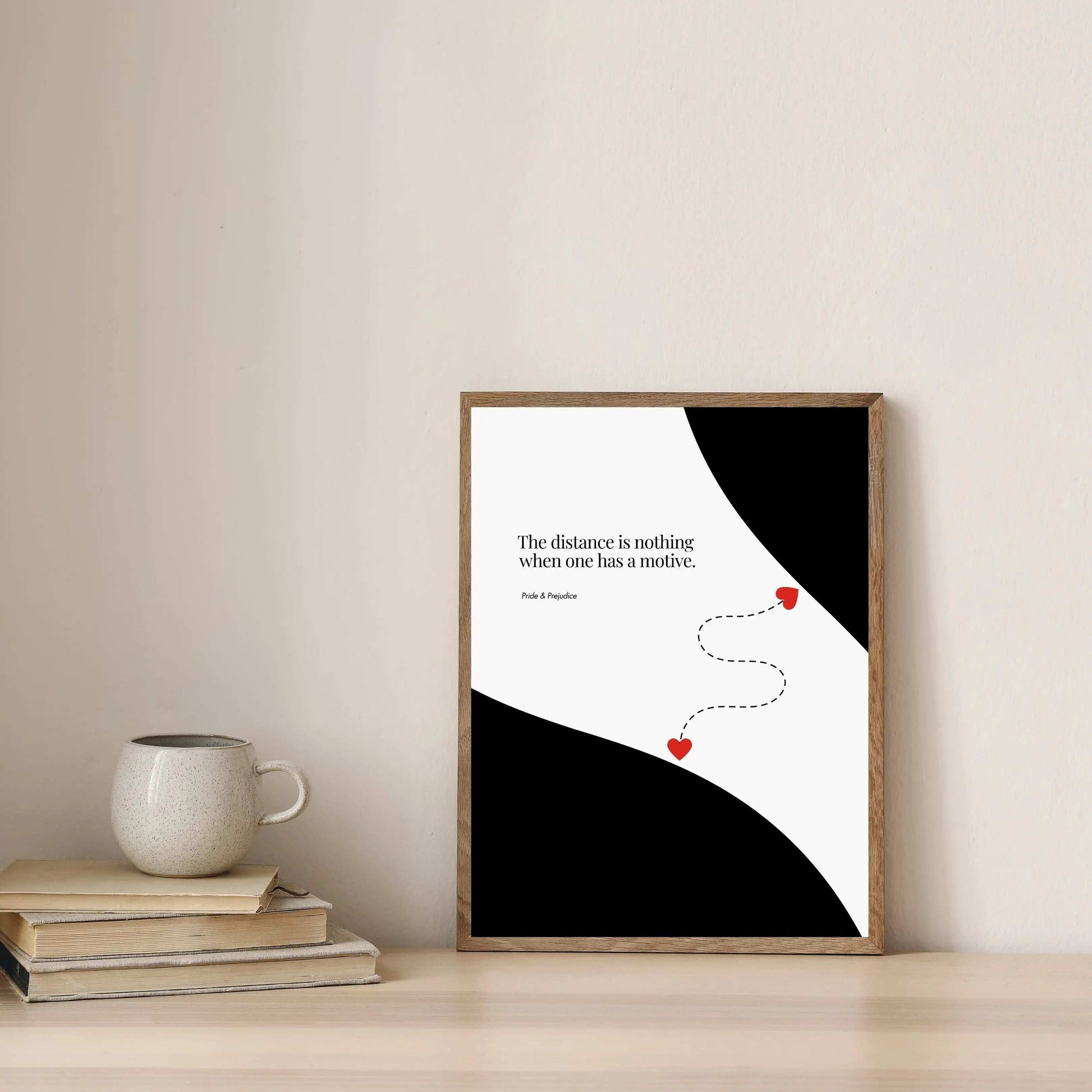 Jane Austen Quote - Pride & Prejudice Minimalist Poster  Print Material INK & FRAME STUDIO