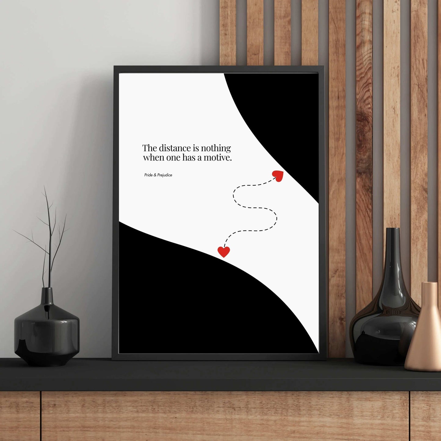 Jane Austen Quote - Pride & Prejudice Minimalist Poster  Print Material INK & FRAME STUDIO