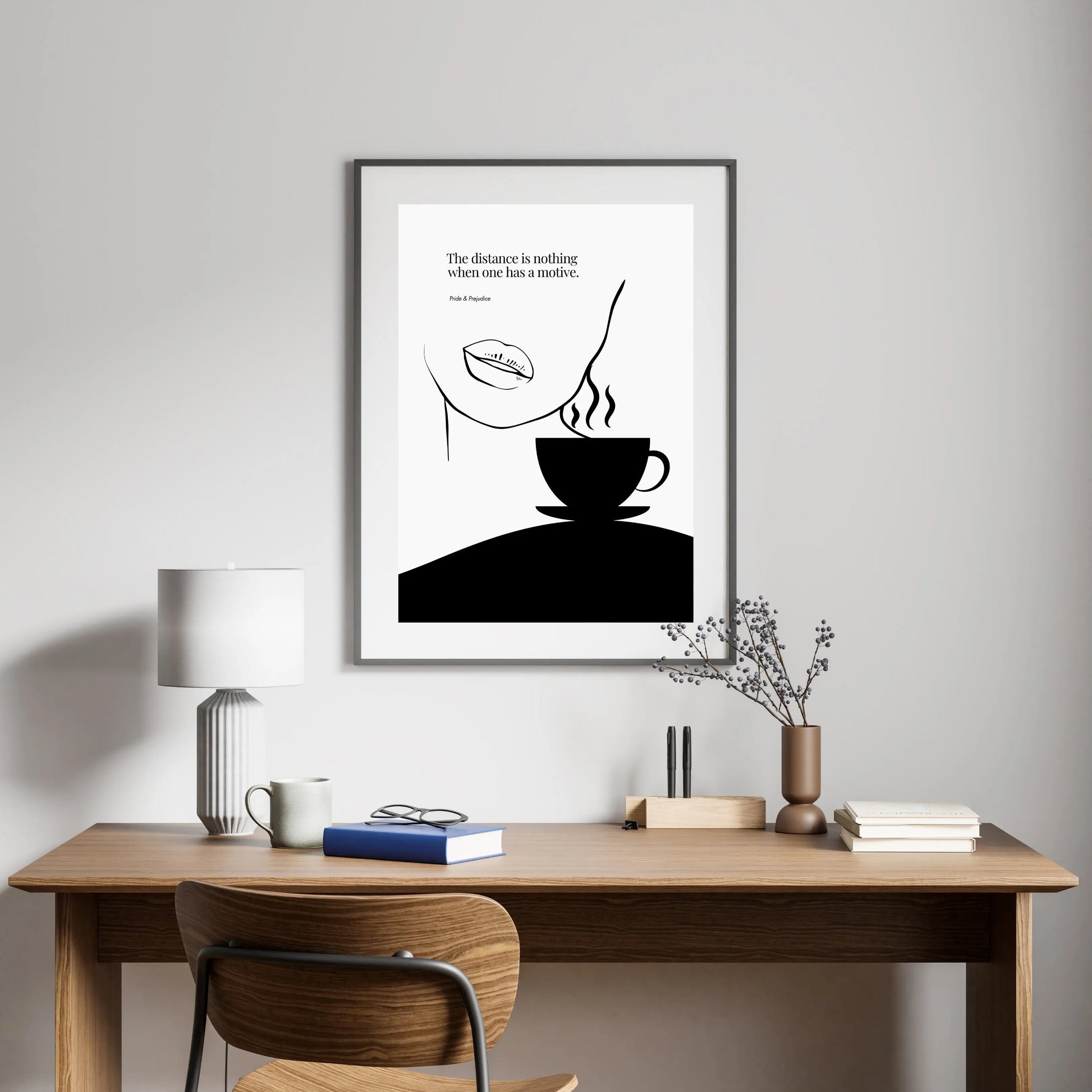 Jane Austen Quote-  Pride & Prejudice Minimalist Poster  Print Material INK & FRAME STUDIO