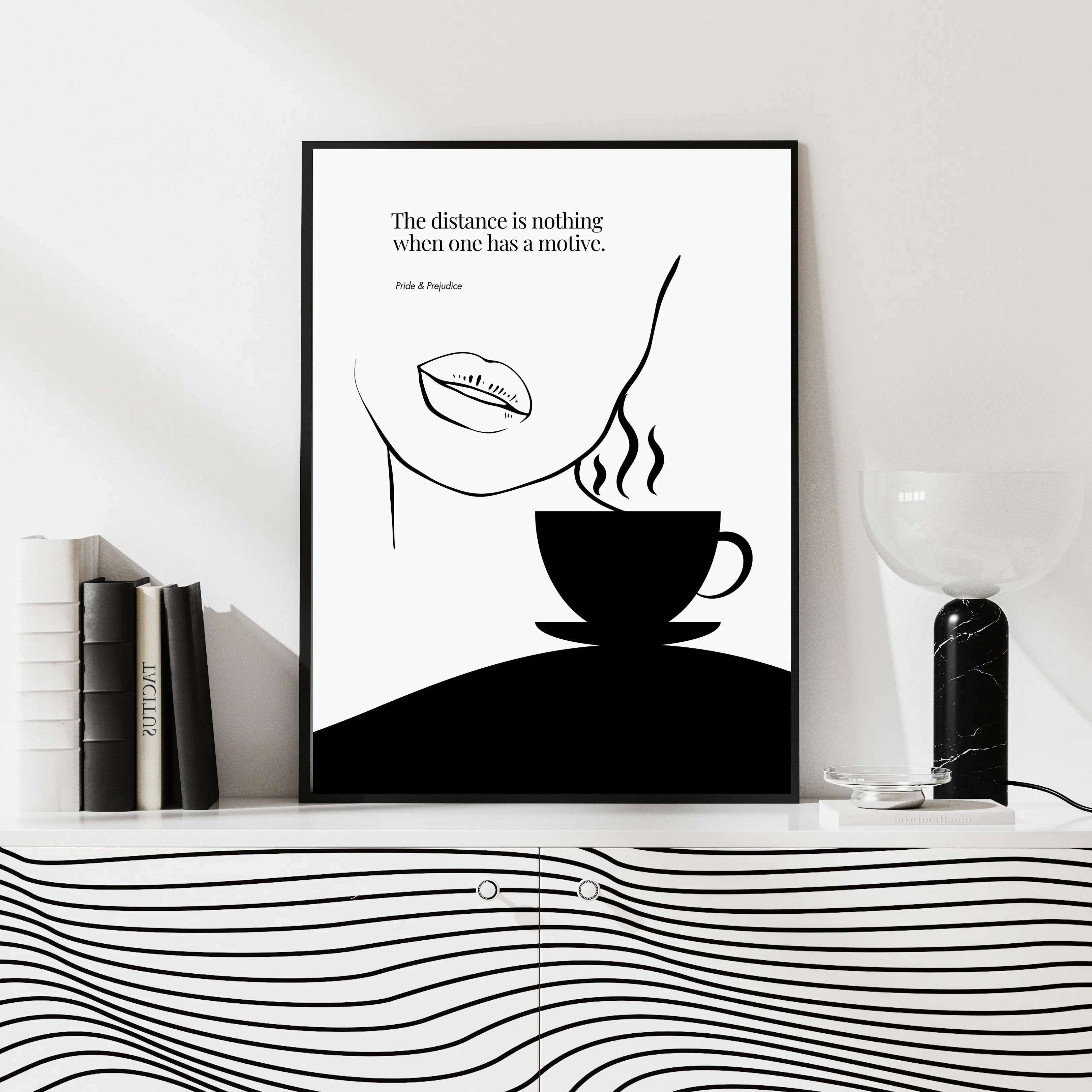 Jane Austen Quote-  Pride & Prejudice Minimalist Poster  Print Material INK & FRAME STUDIO