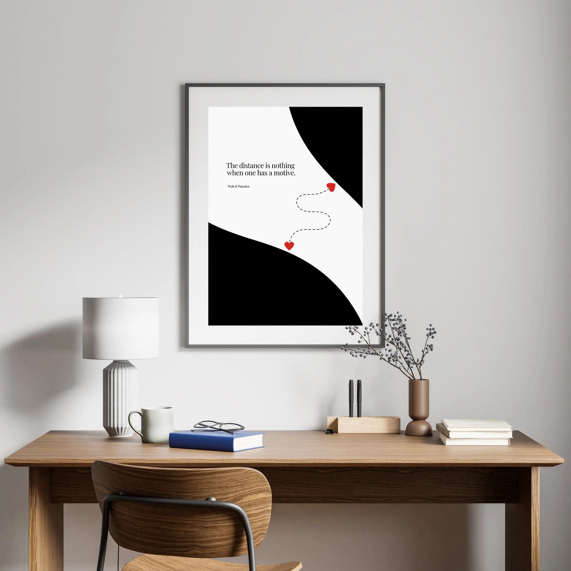 Jane Austen Quote - Pride & Prejudice Minimalist Poster  Print Material INK & FRAME STUDIO