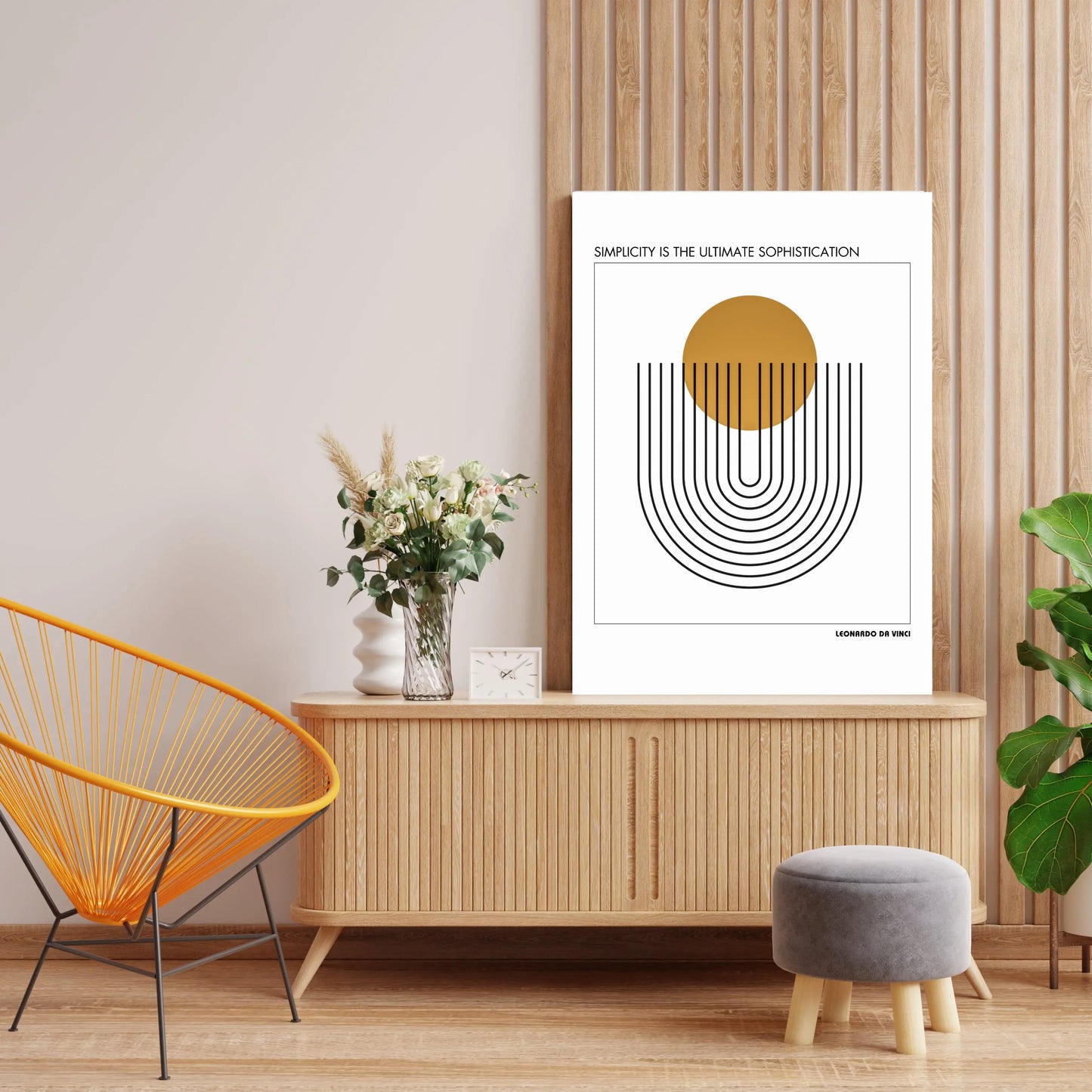 Leonardo da Vinci  Quote Poster  Print Material INK & FRAME STUDIO