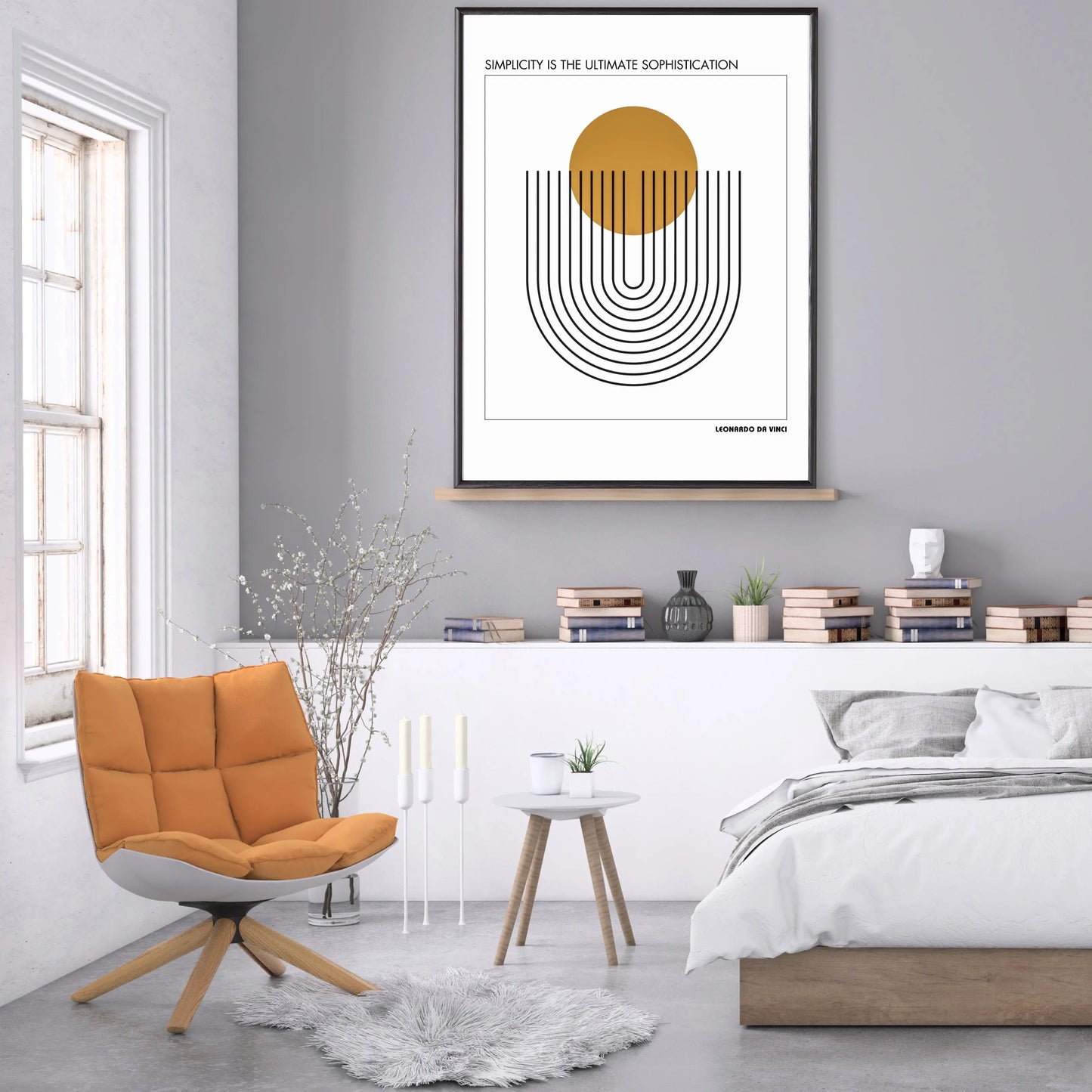 Leonardo da Vinci  Quote Poster  Print Material INK & FRAME STUDIO