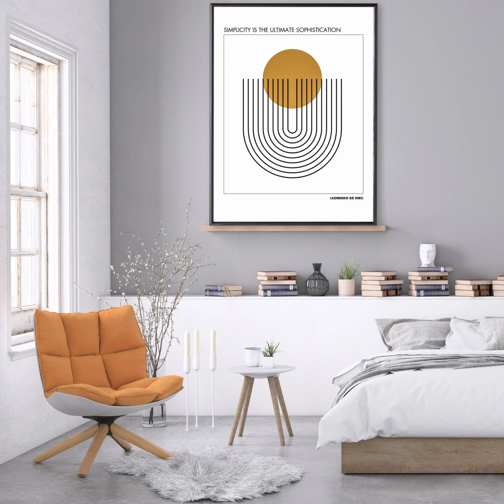 Leonardo da Vinci  Quote Poster  Print Material INK & FRAME STUDIO