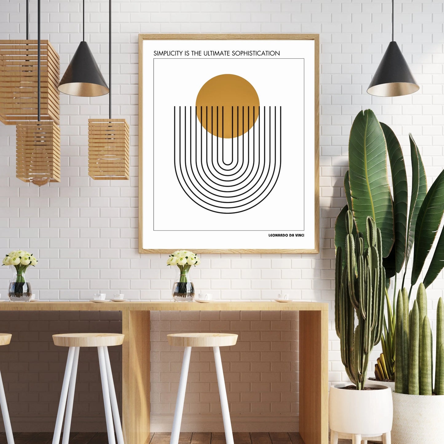 Leonardo da Vinci  Quote Poster  Print Material INK & FRAME STUDIO