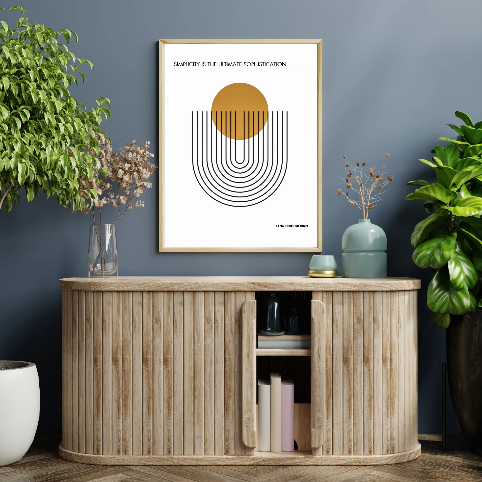 Leonardo da Vinci  Quote Poster  Print Material INK & FRAME STUDIO