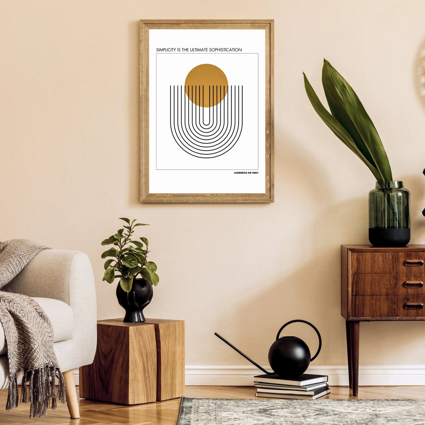 Leonardo da Vinci  Quote Poster  Print Material INK & FRAME STUDIO