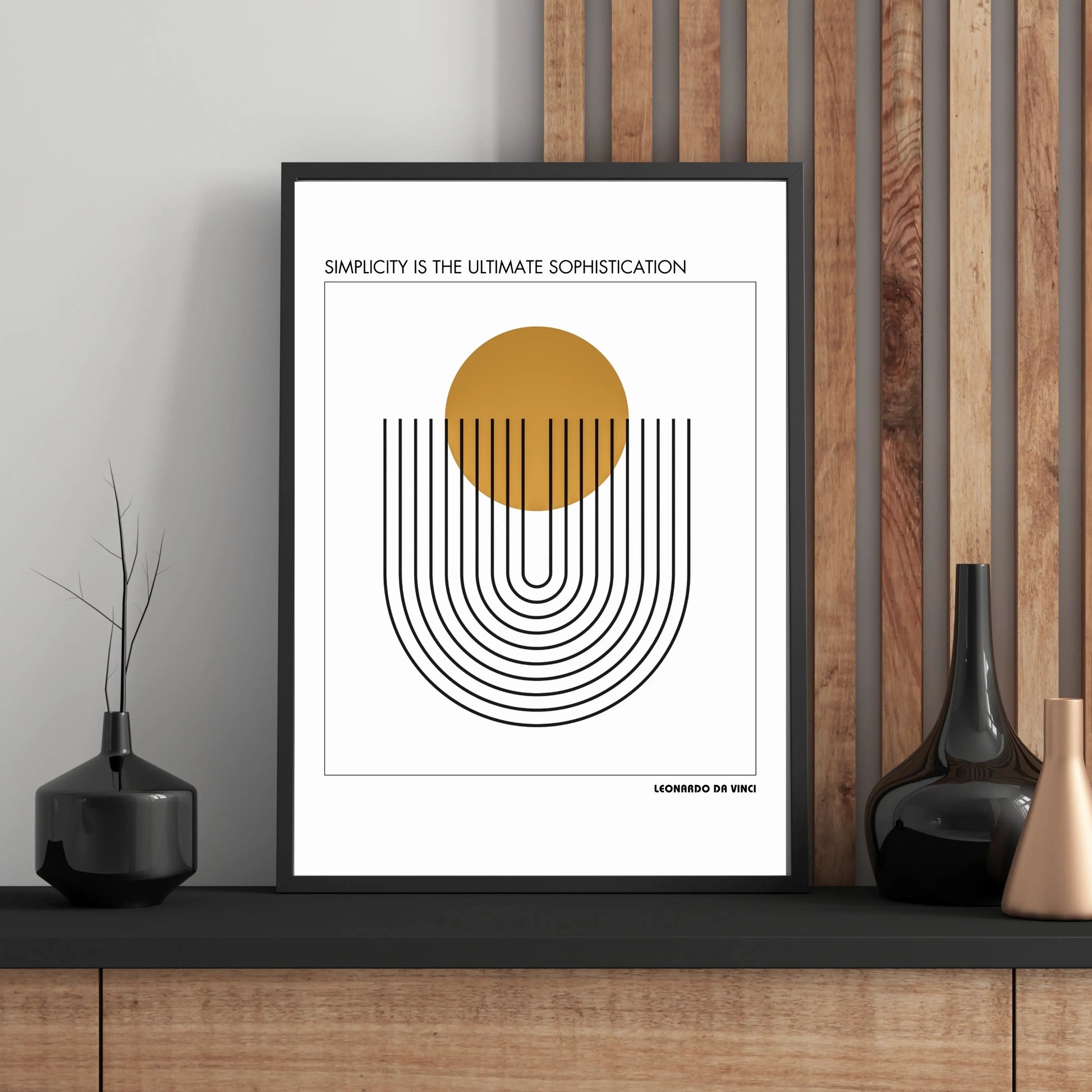 Leonardo da Vinci  Quote Poster  Print Material INK & FRAME STUDIO