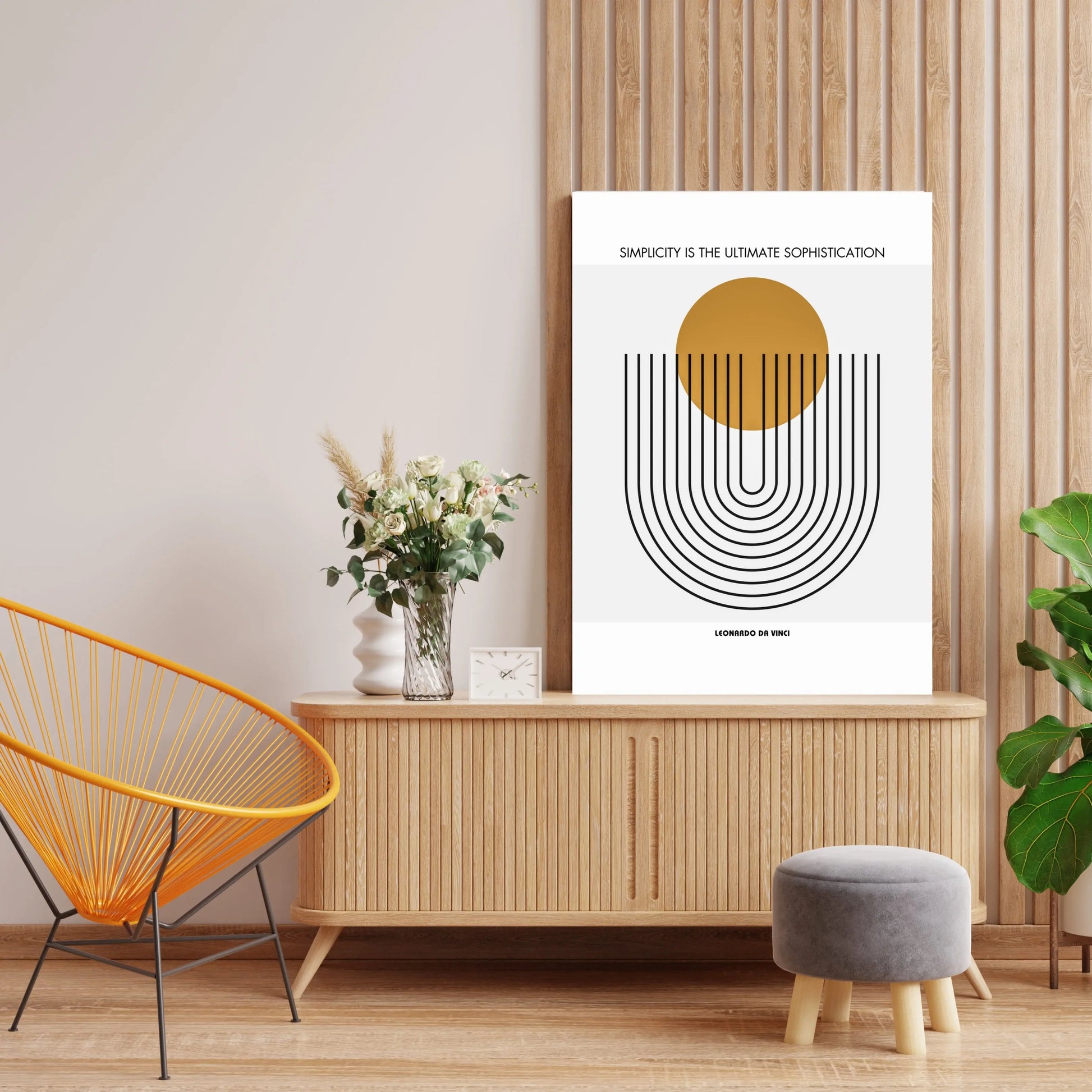 Leonardo da Vinci Quote  Print Material INK & FRAME STUDIO