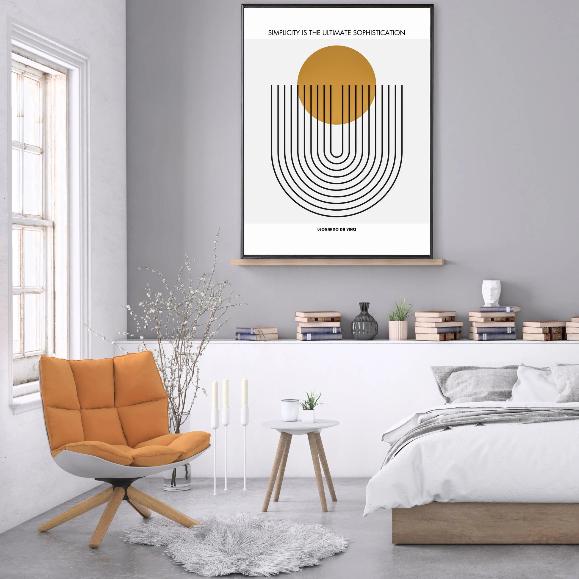 Leonardo da Vinci Quote  Print Material INK & FRAME STUDIO