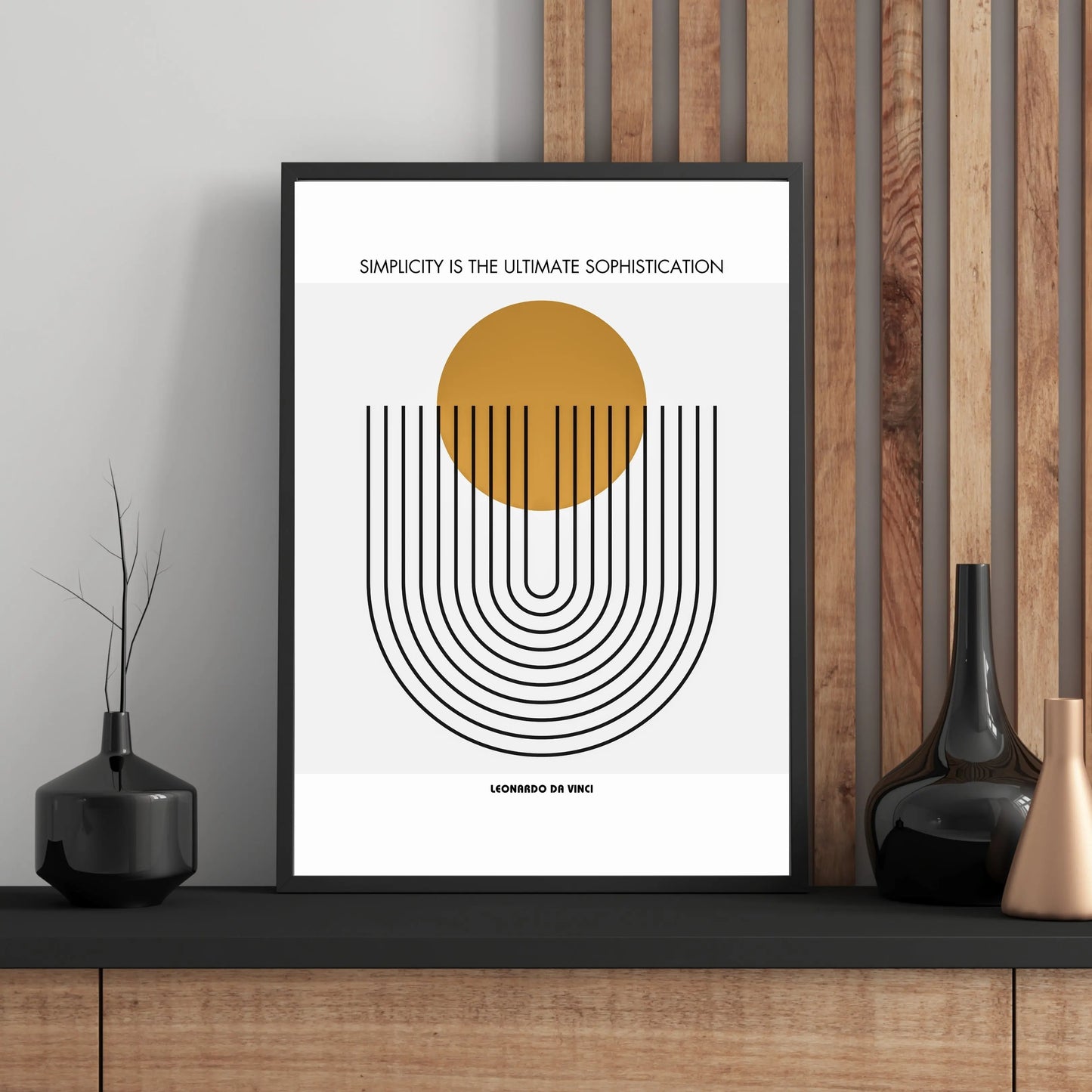 Leonardo da Vinci Quote  Print Material INK & FRAME STUDIO
