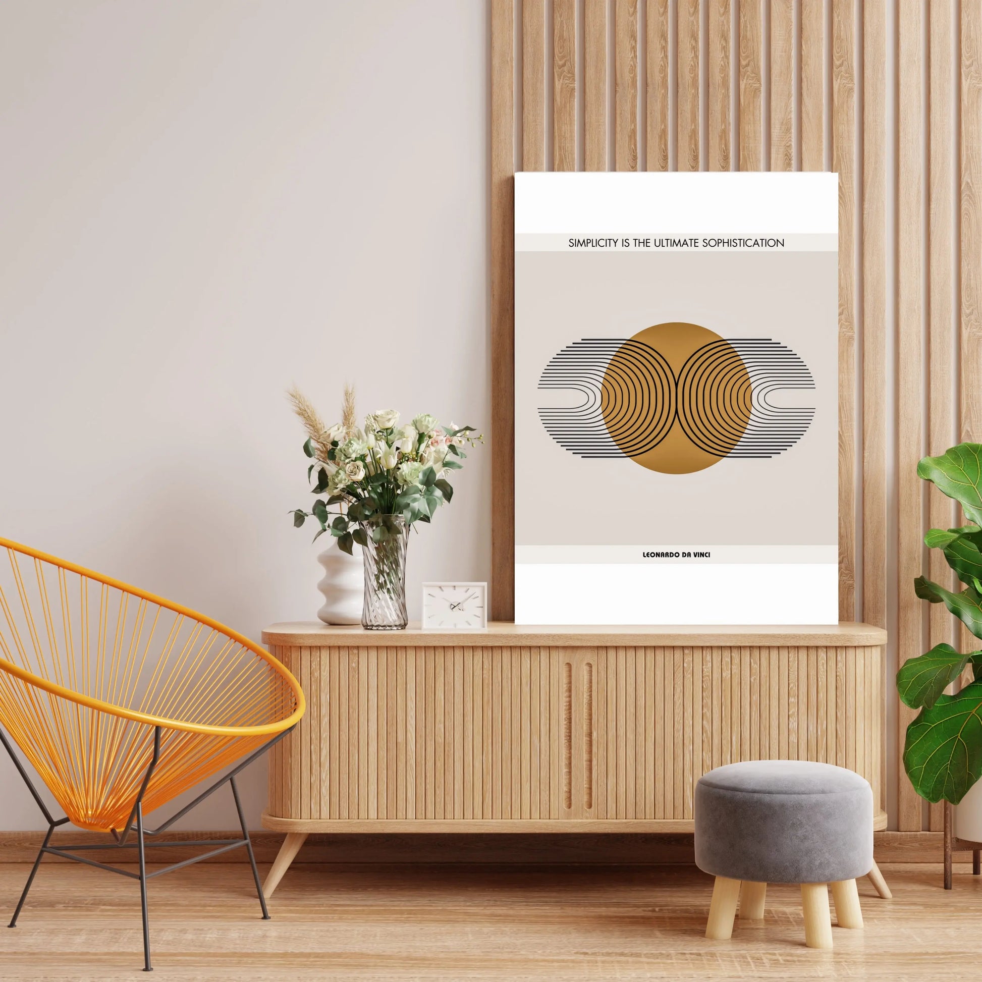 Leonardo da Vinci Quote  Print Material INK & FRAME STUDIO