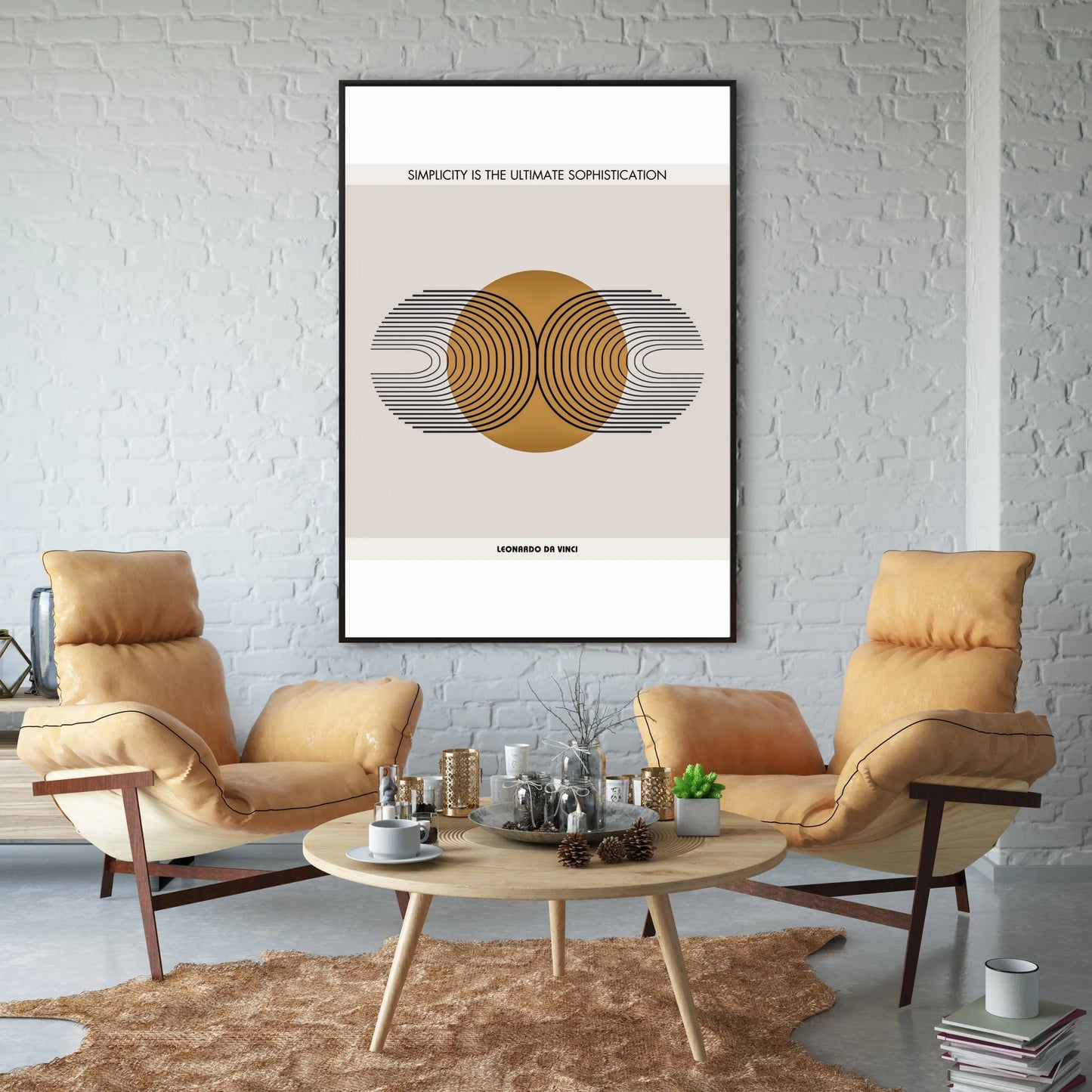 Leonardo da Vinci Quote  Print Material INK & FRAME STUDIO