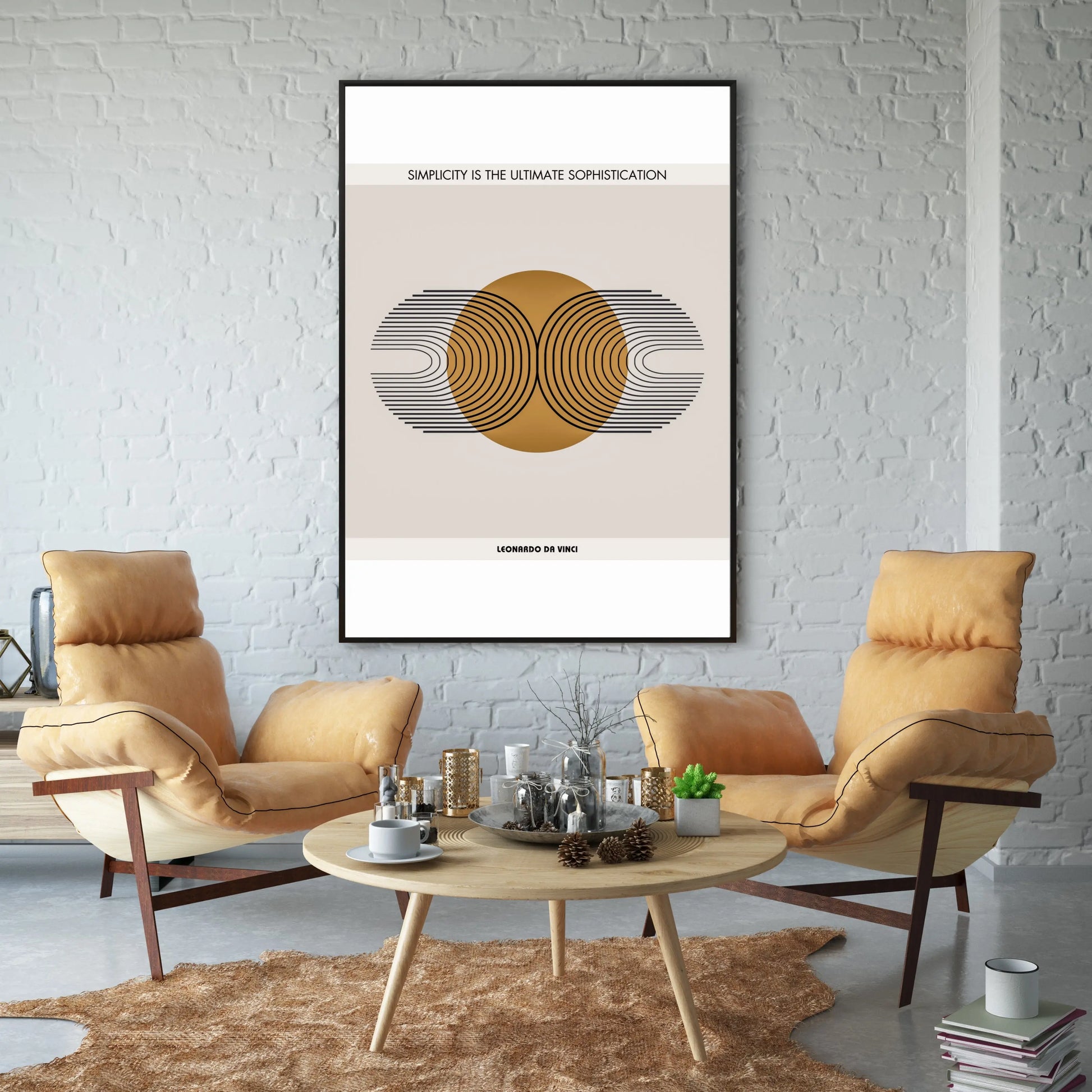 Leonardo da Vinci Quote  Print Material INK & FRAME STUDIO