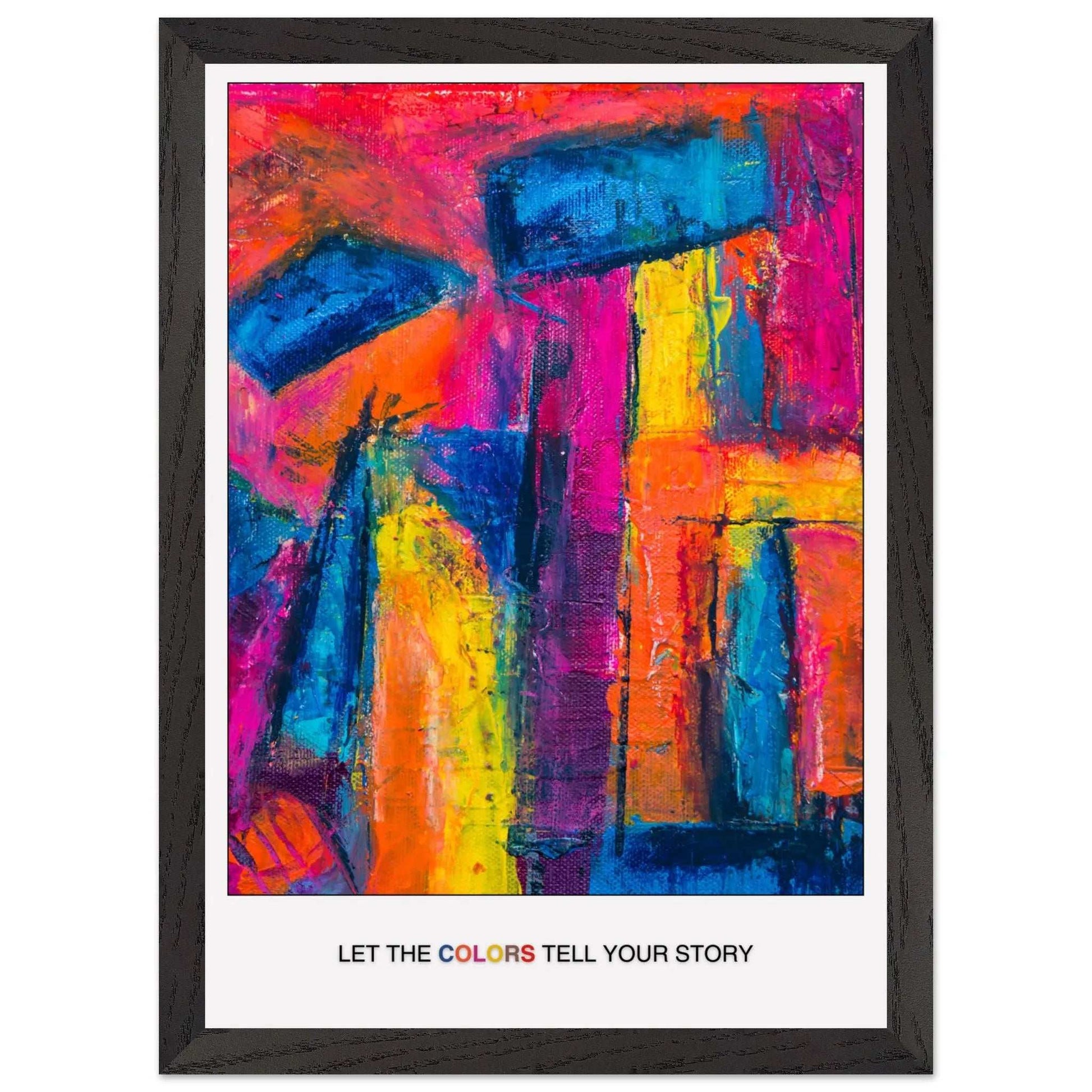 Let Colours Inspire Your Space, Abstract Wall Art Modern Poster  Print Material INK & FRAME STUDIO