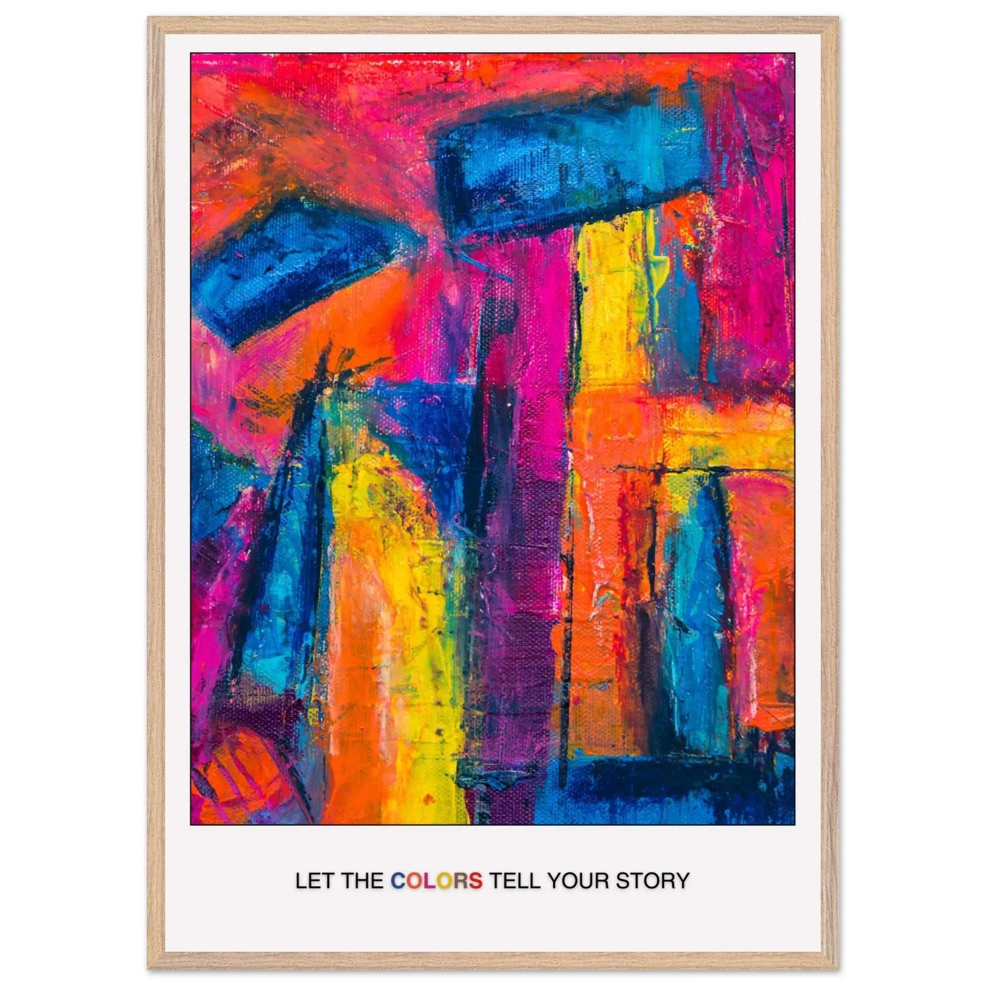 Let Colours Inspire Your Space, Abstract Wall Art Modern Poster  Print Material INK & FRAME STUDIO