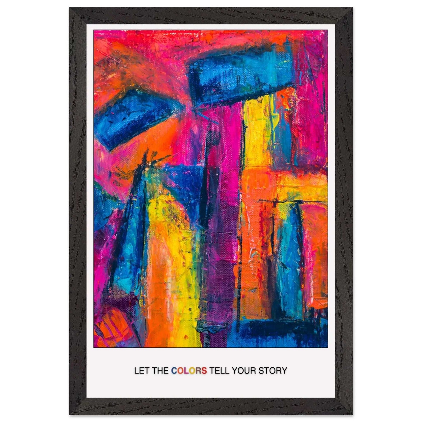 Let Colours Inspire Your Space, Abstract Wall Art Modern Poster  Print Material INK & FRAME STUDIO