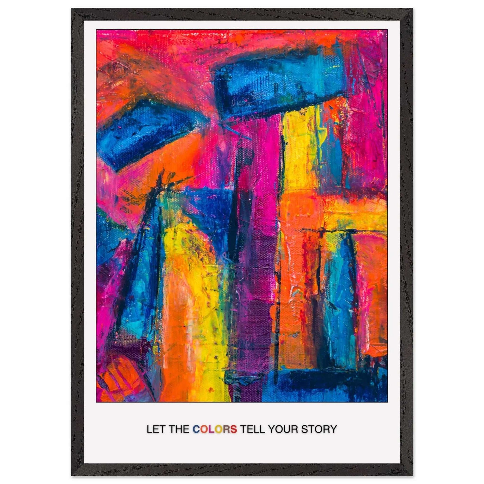 Let Colours Inspire Your Space, Abstract Wall Art Modern Poster  Print Material INK & FRAME STUDIO