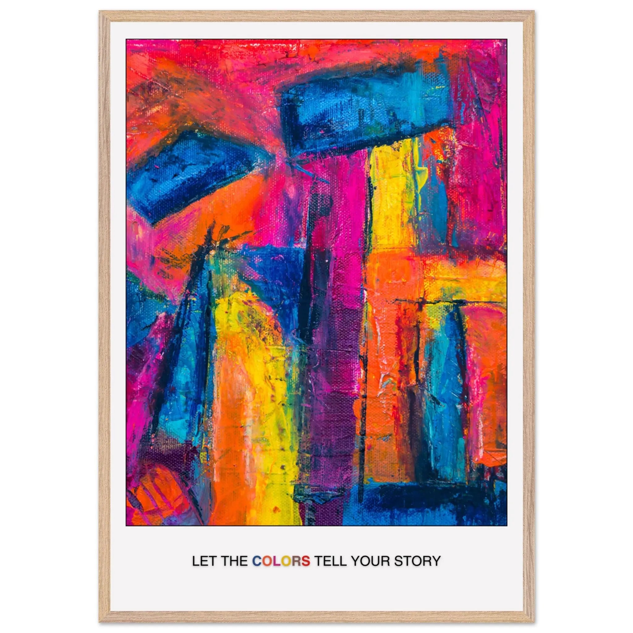 Let Colours Inspire Your Space, Abstract Wall Art Modern Poster  Print Material INK & FRAME STUDIO