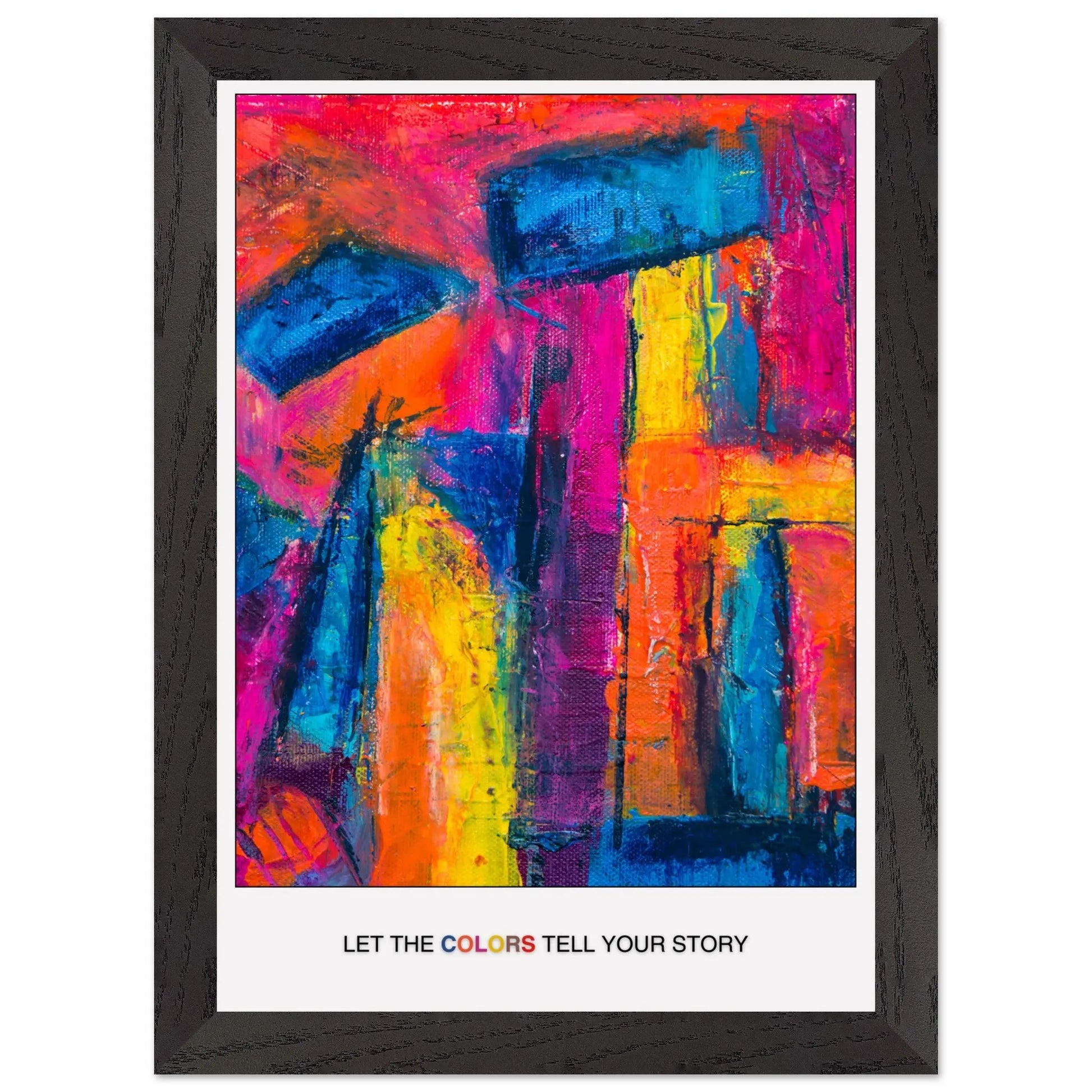 Let Colours Inspire Your Space, Abstract Wall Art Modern Poster  Print Material INK & FRAME STUDIO