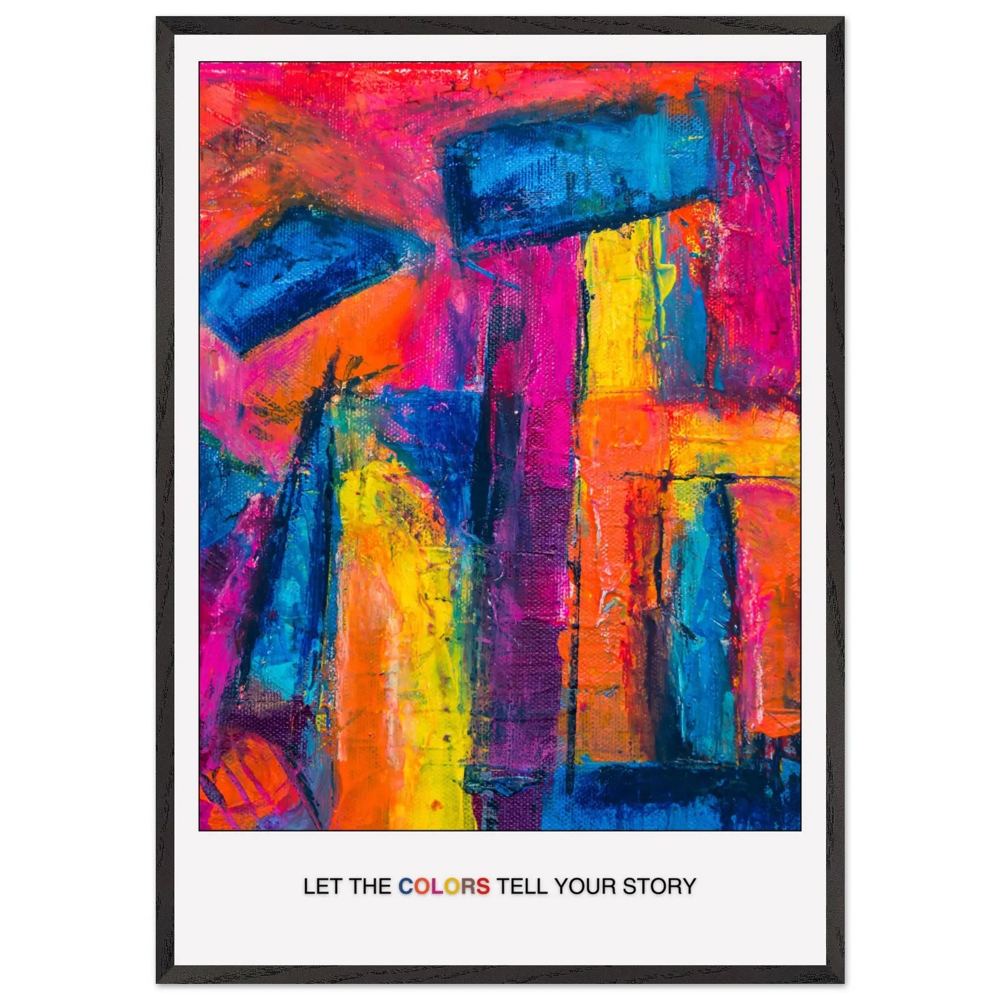 Let Colours Inspire Your Space, Abstract Wall Art Modern Poster  Print Material INK & FRAME STUDIO