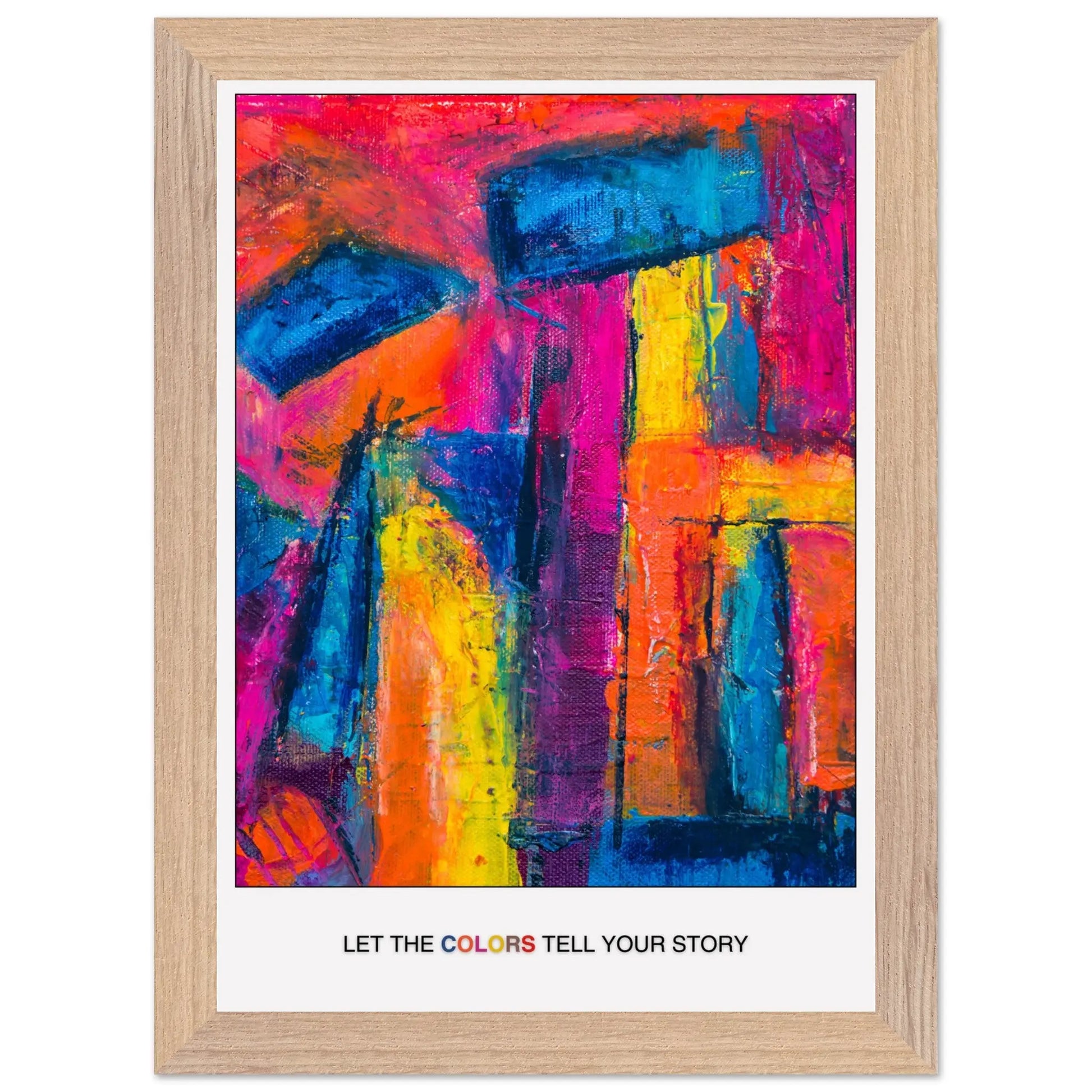 Let Colours Inspire Your Space, Abstract Wall Art Modern Poster  Print Material INK & FRAME STUDIO