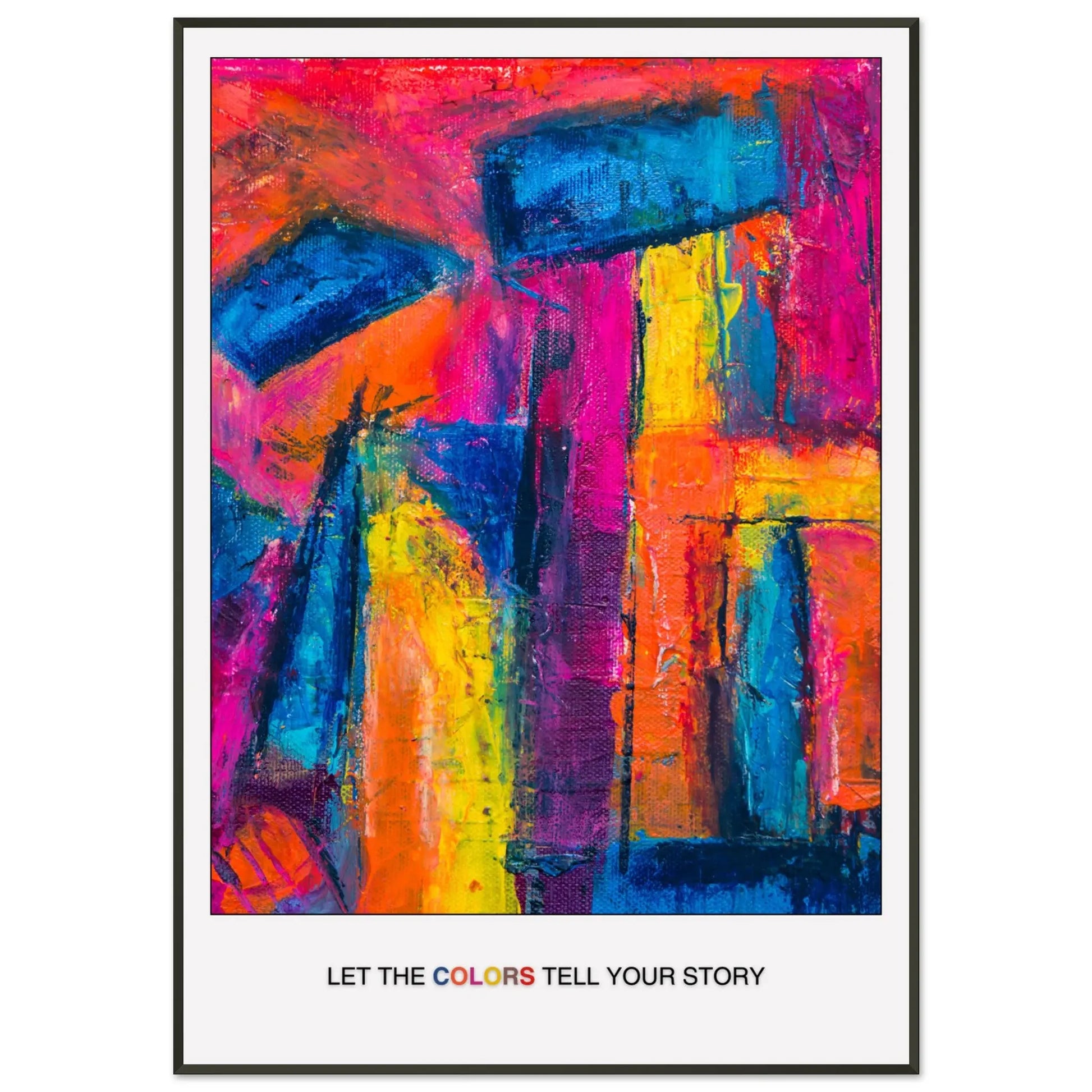 Let Colours Inspire Your Space, Abstract Wall Art Modern Poster  Print Material INK & FRAME STUDIO