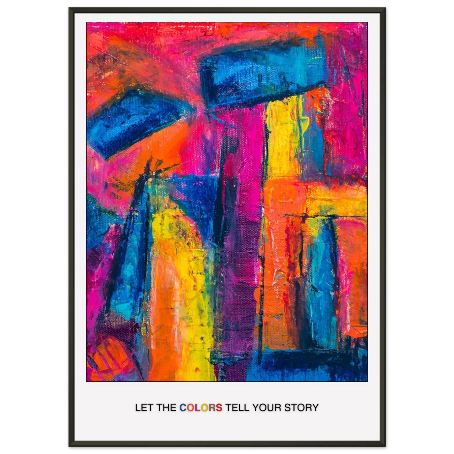 Let Colours Inspire Your Space, Abstract Wall Art Modern Poster  Print Material INK & FRAME STUDIO