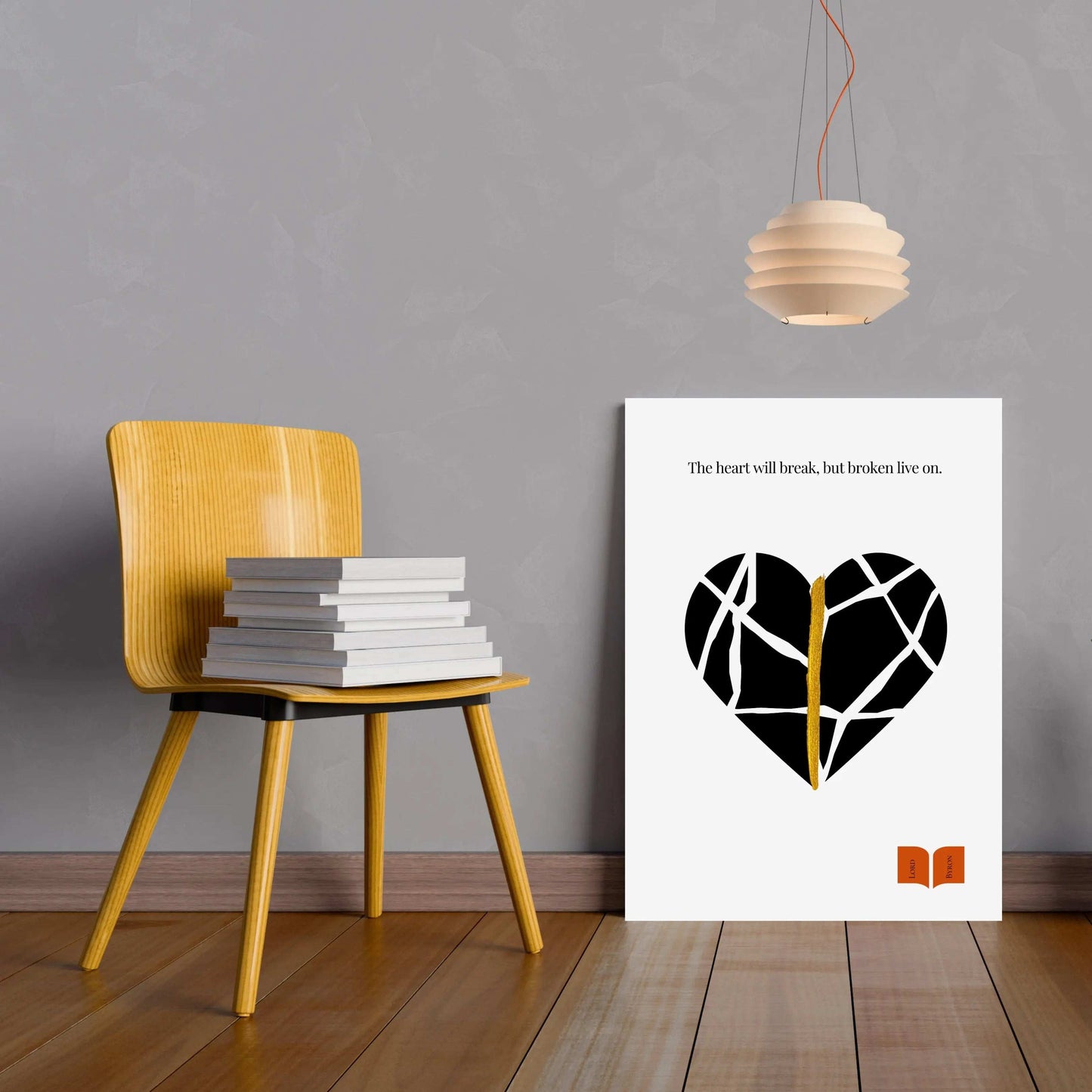 Lord Byron Quote Poster | Kintsugi-Inspired Minimalist Print  Print Material INK & FRAME STUDIO