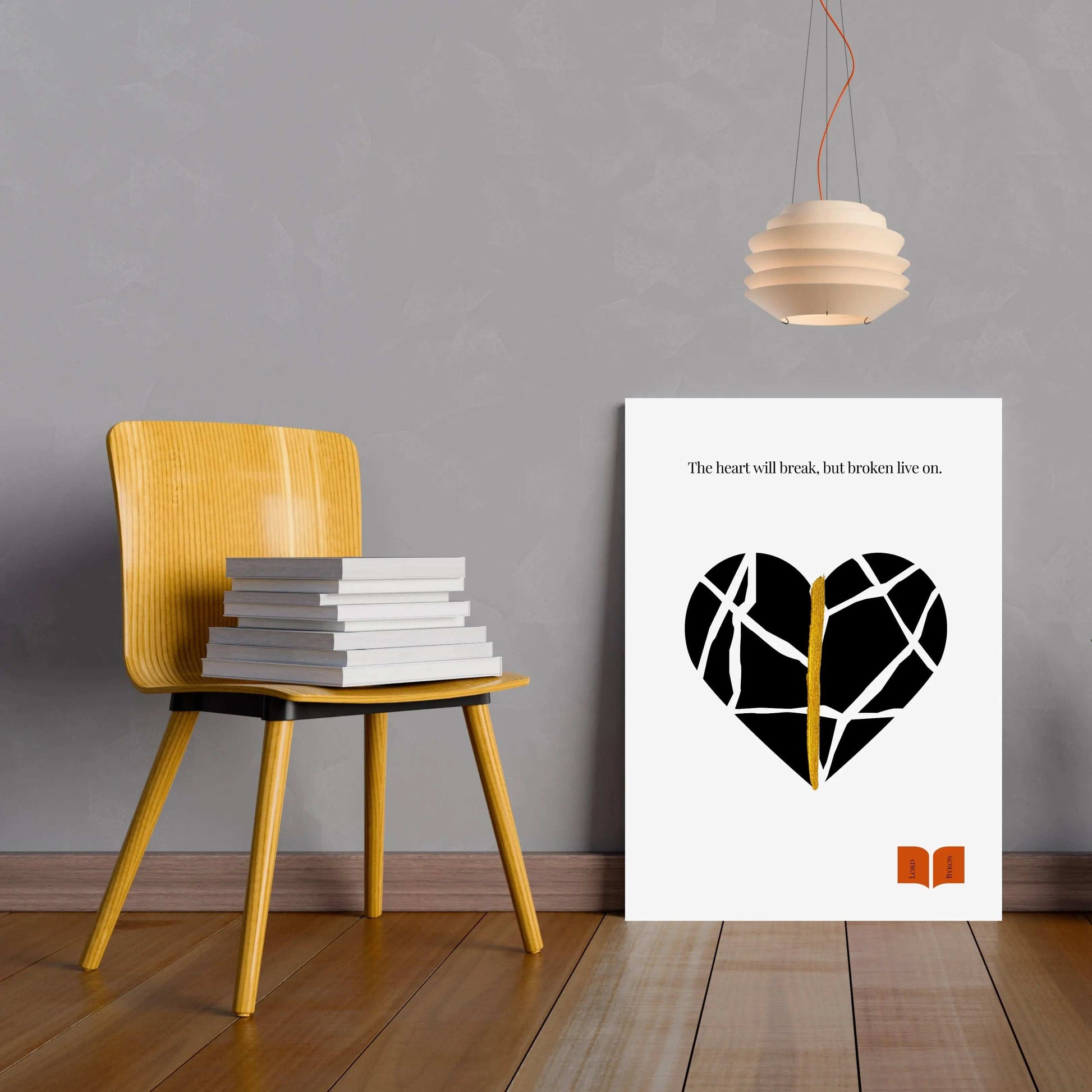 Lord Byron Quote Poster | Kintsugi-Inspired Minimalist Print  Print Material INK & FRAME STUDIO