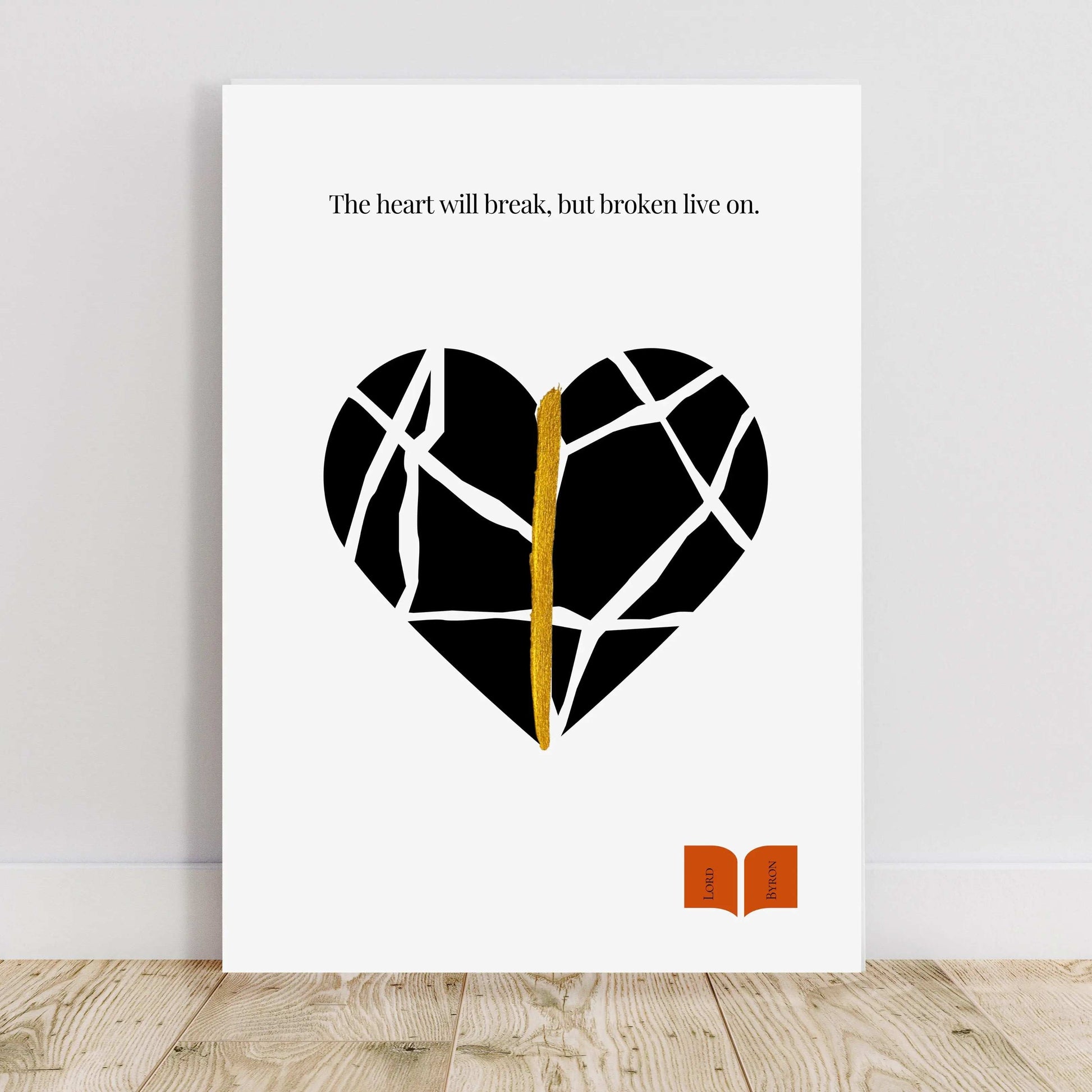 Lord Byron Quote Poster | Kintsugi-Inspired Minimalist Print  Print Material INK & FRAME STUDIO