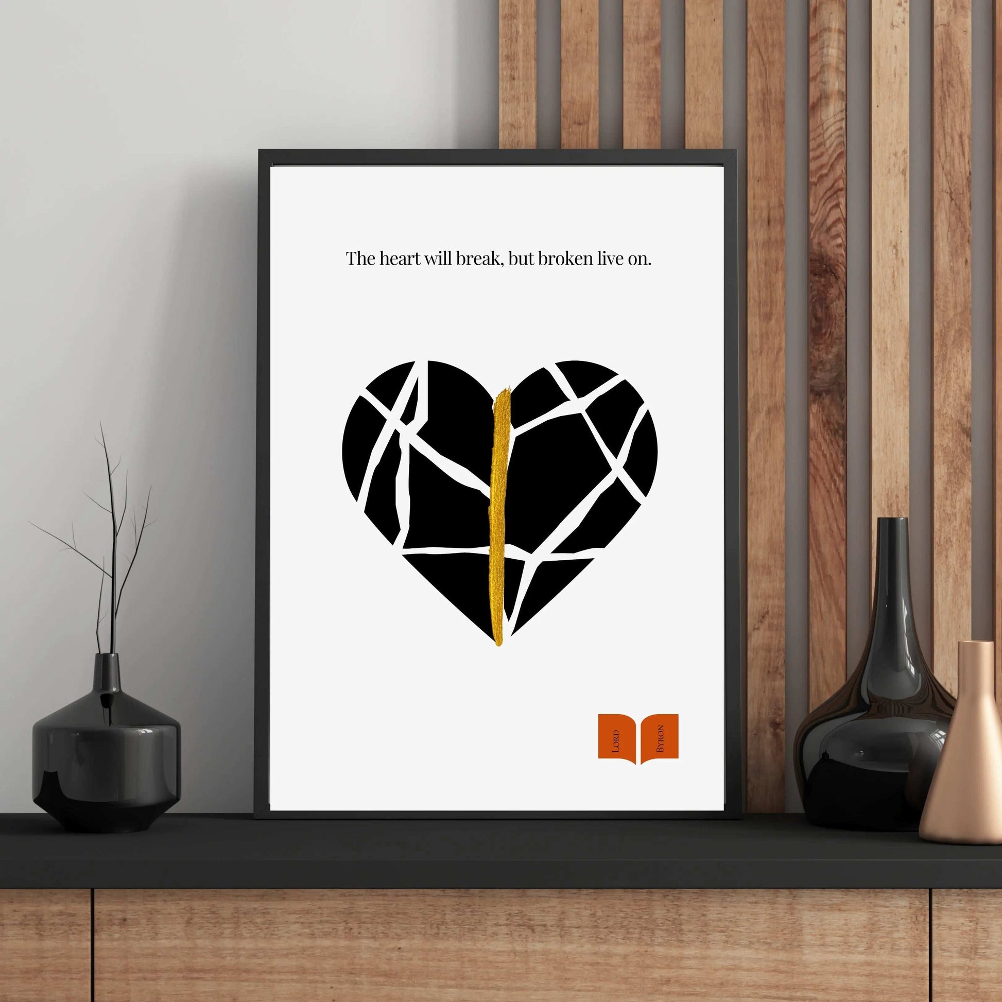 Lord Byron Quote Poster | Kintsugi-Inspired Minimalist Print  Print Material INK & FRAME STUDIO