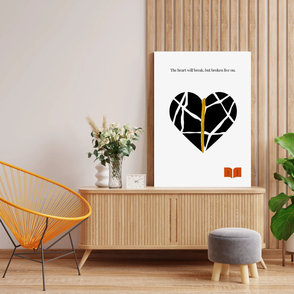 Lord Byron Quote Poster | Kintsugi-Inspired Minimalist Print  Print Material INK & FRAME STUDIO