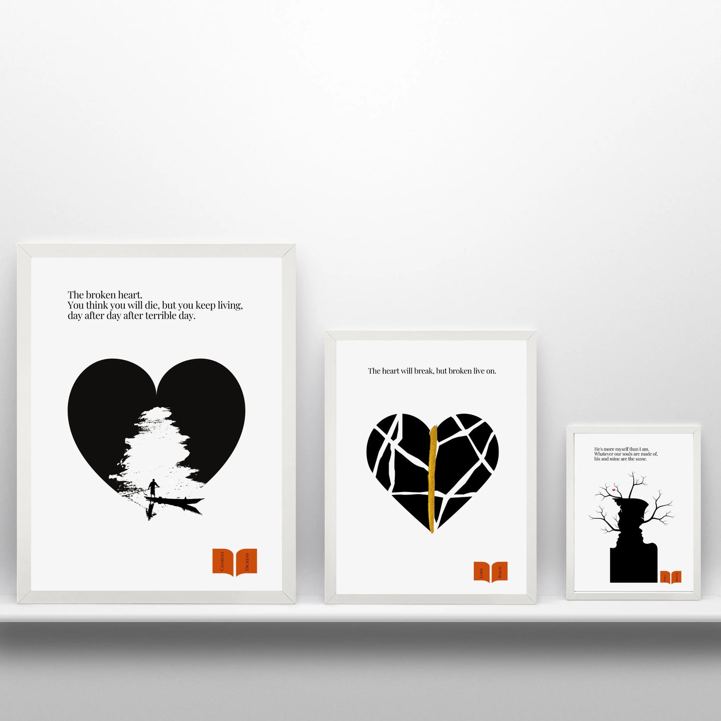 Lord Byron Quote Poster | Kintsugi-Inspired Minimalist Print  Print Material INK & FRAME STUDIO