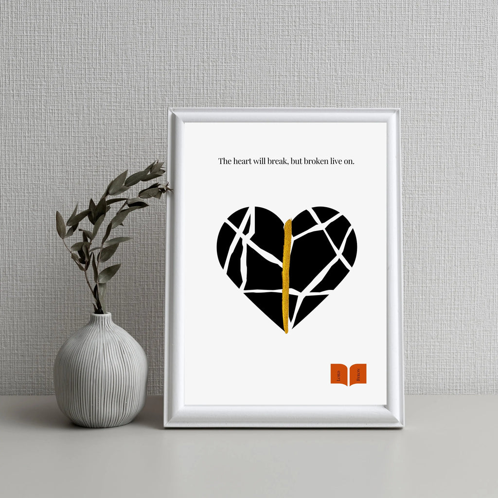 Lord Byron Quote Poster | Kintsugi-Inspired Minimalist Print  Print Material INK & FRAME STUDIO