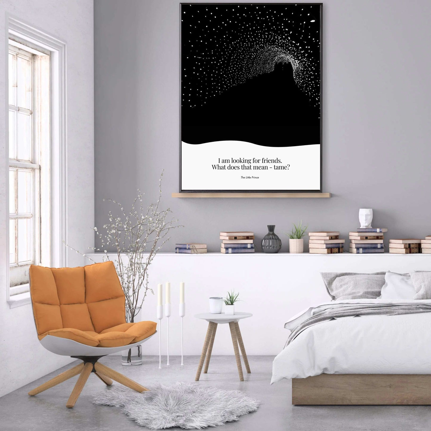 Louisa May Alcott Quote - The Little Prince Minimalist Poster  Print Material INK & FRAME STUDIO