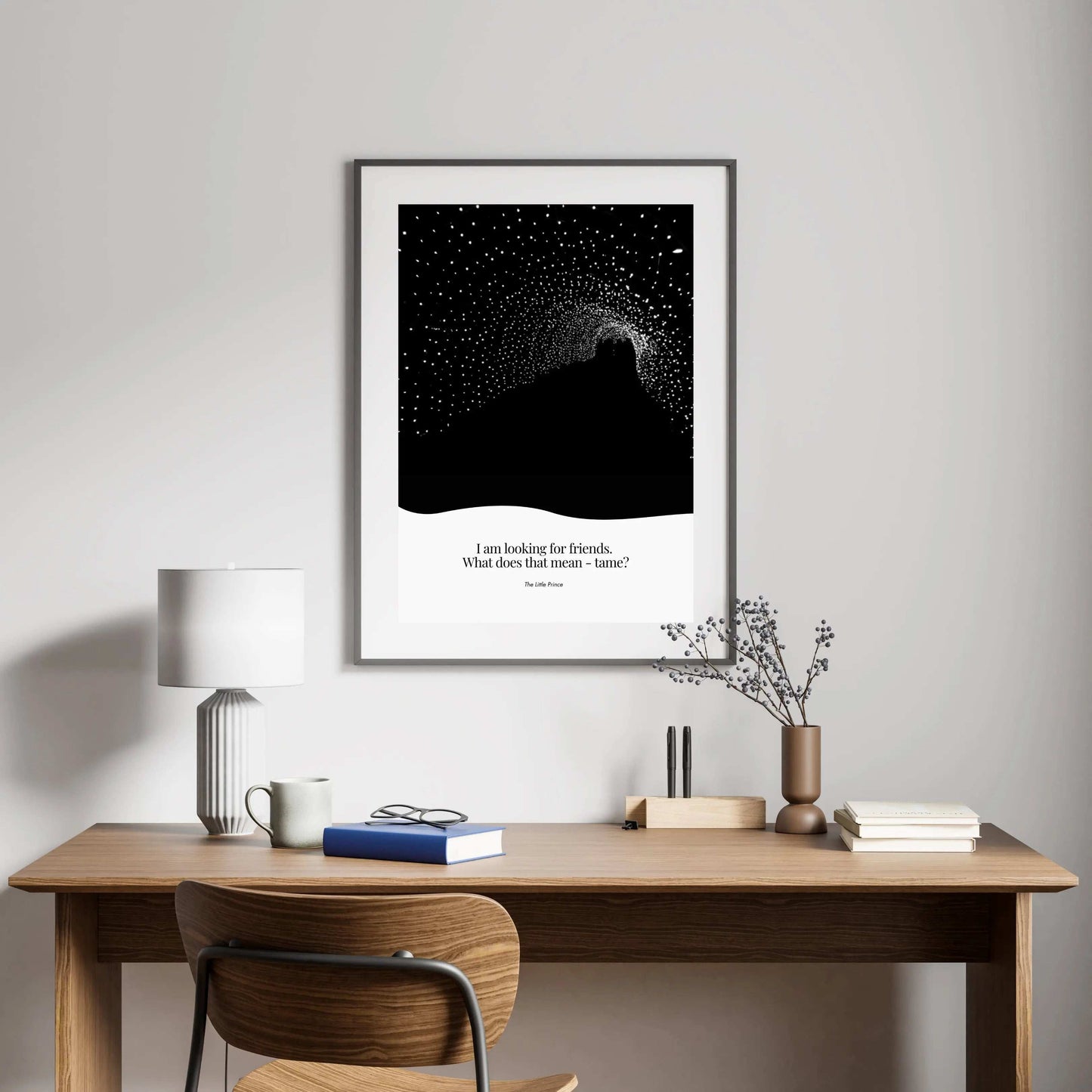 Louisa May Alcott Quote - The Little Prince Minimalist Poster  Print Material INK & FRAME STUDIO