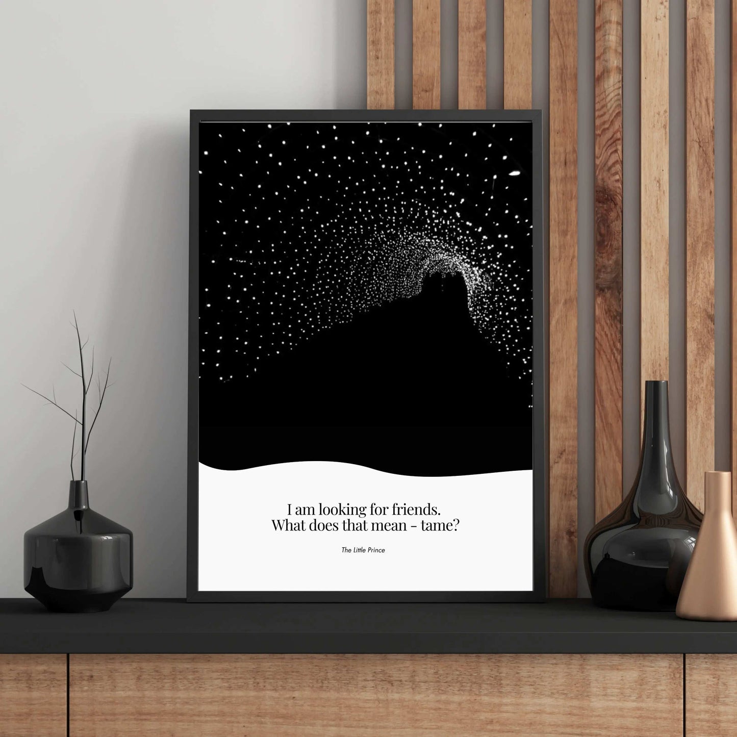 Louisa May Alcott Quote - The Little Prince Minimalist Poster  Print Material INK & FRAME STUDIO