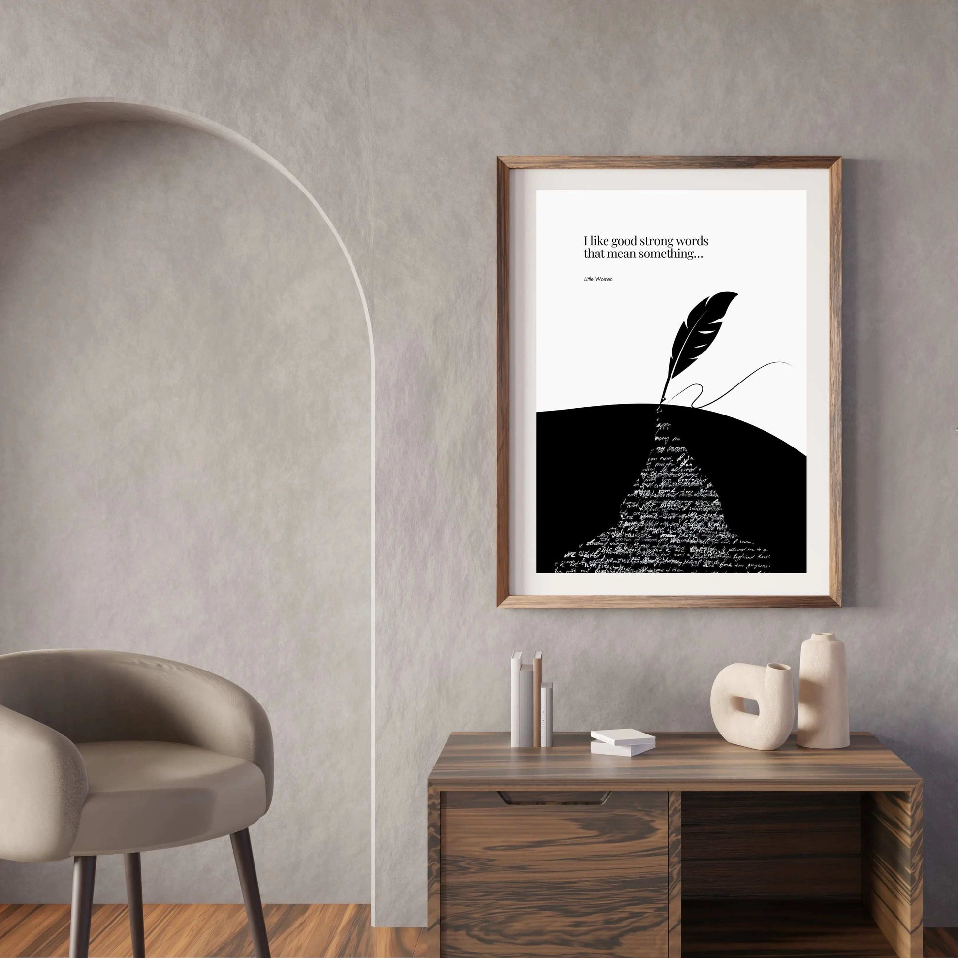 Louisa May Alcott quote - Little Women Print  Print Material INK & FRAME STUDIO