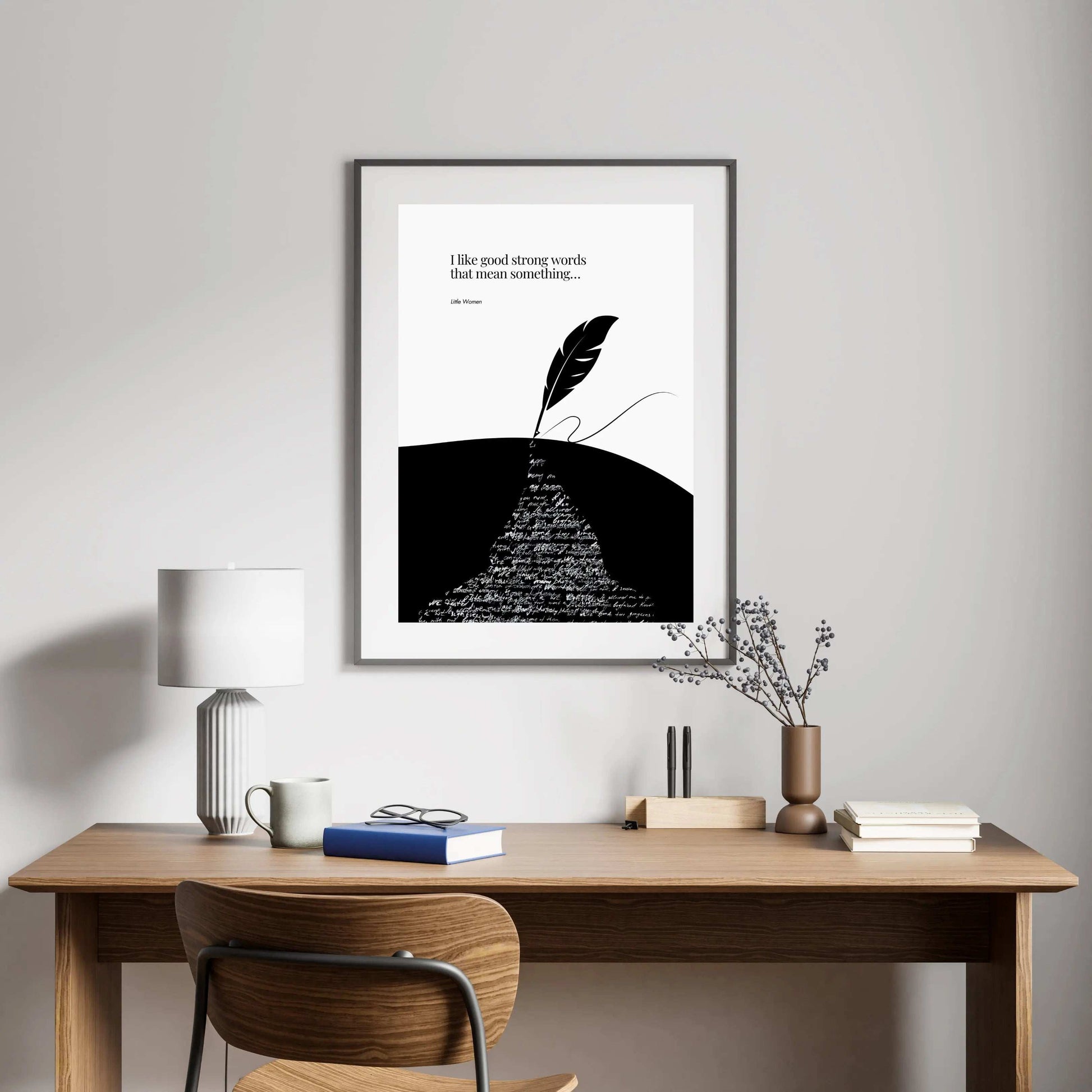 Louisa May Alcott quote - Little Women Print  Print Material INK & FRAME STUDIO